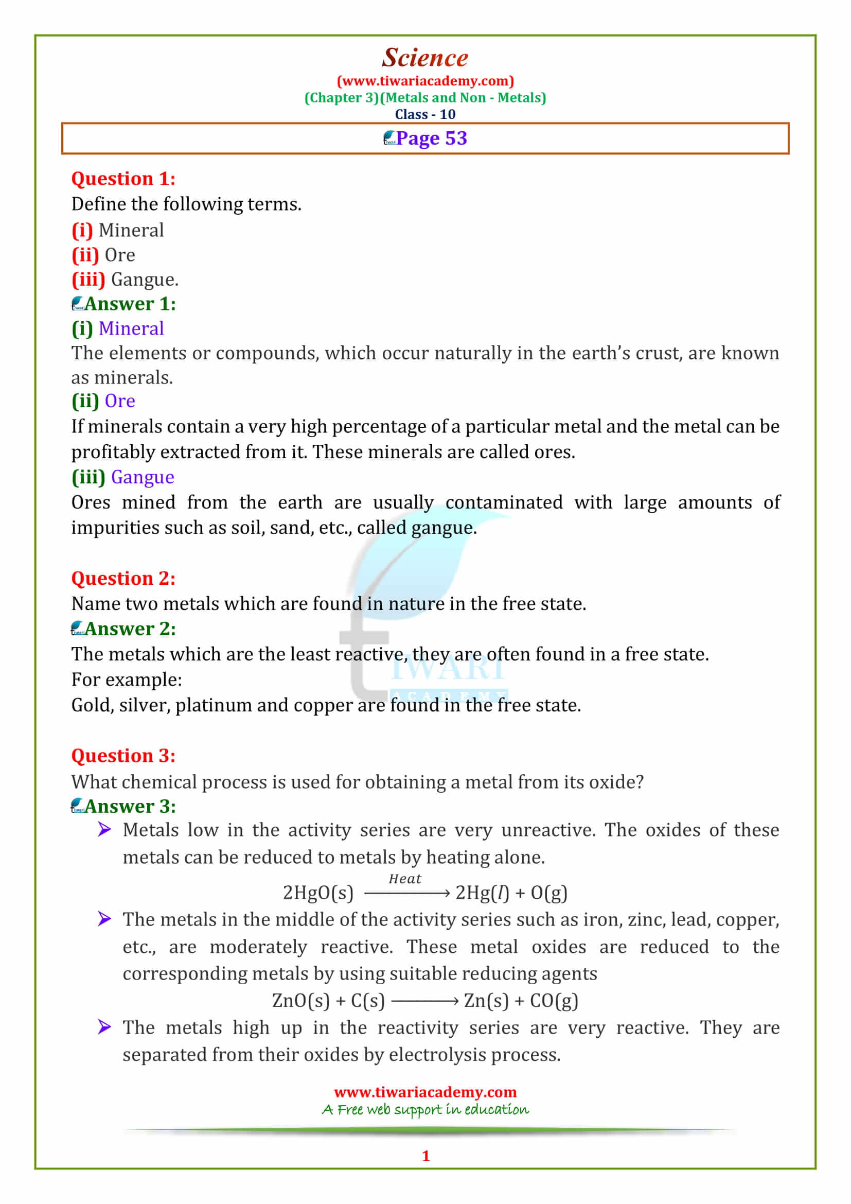 case study based questions class 10 science chapter 3