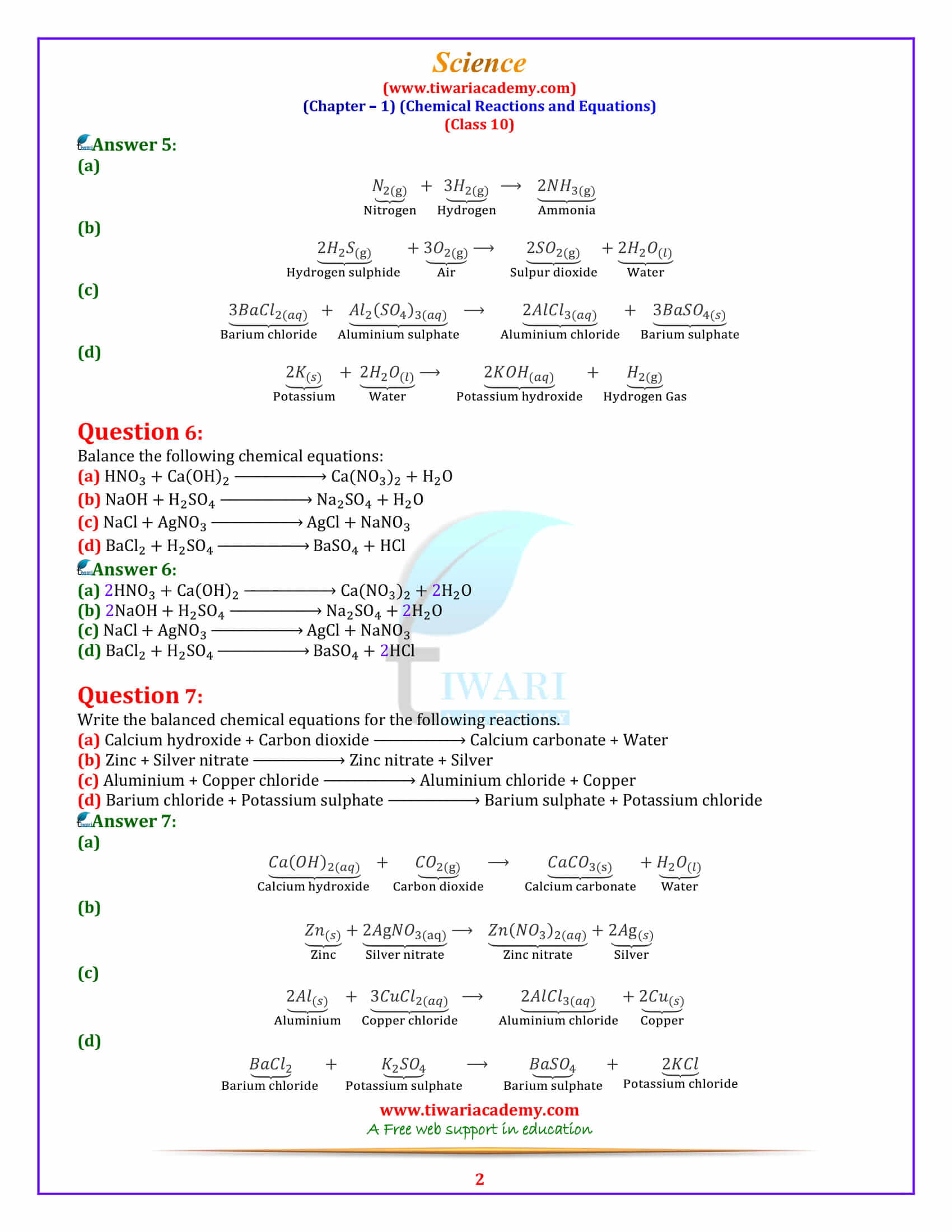 NCERT Solutions For Class 10 Science Chapter 1 In PDF For 2022-2023.