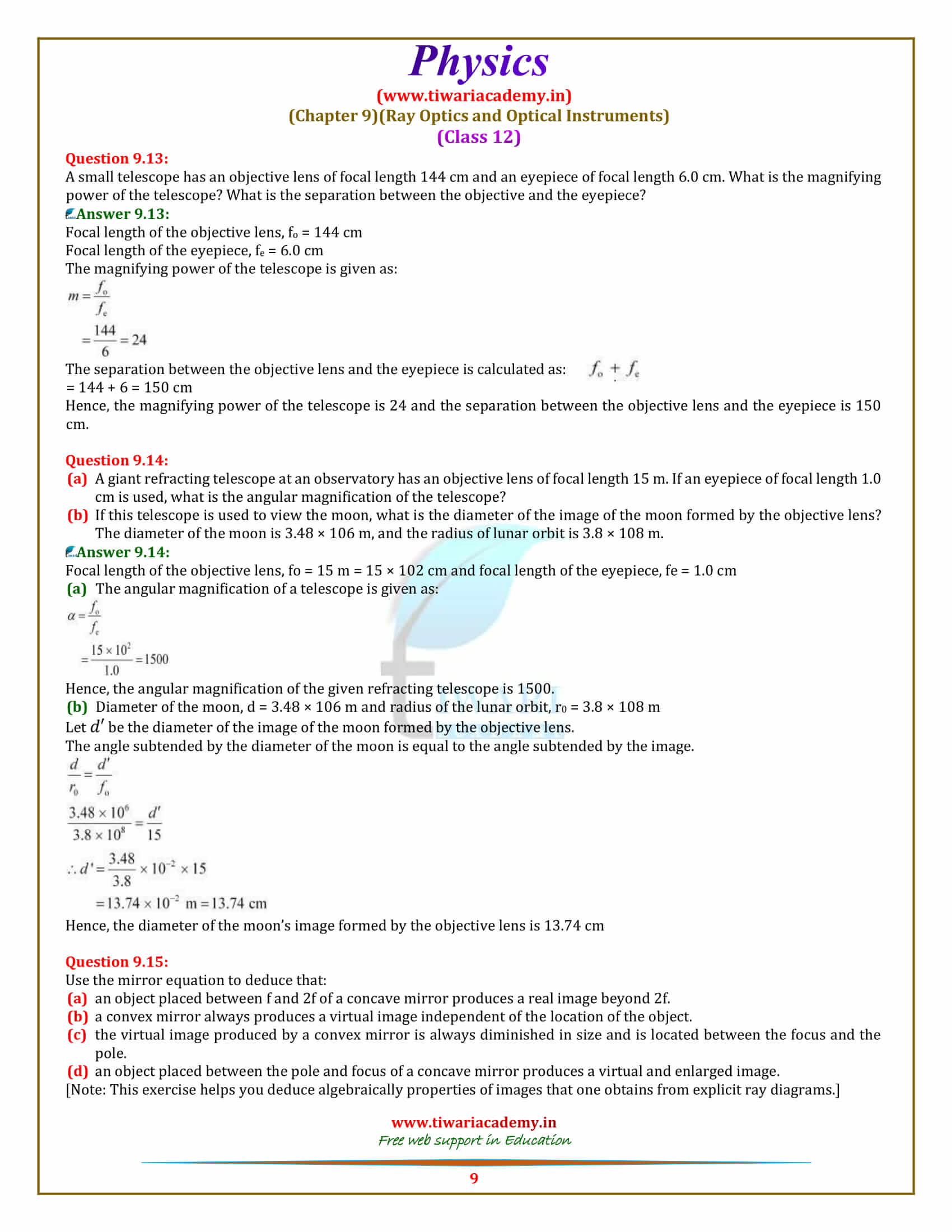 Ncert Solutions For Class 12 Physics Chapter 9 In Hindi And English.