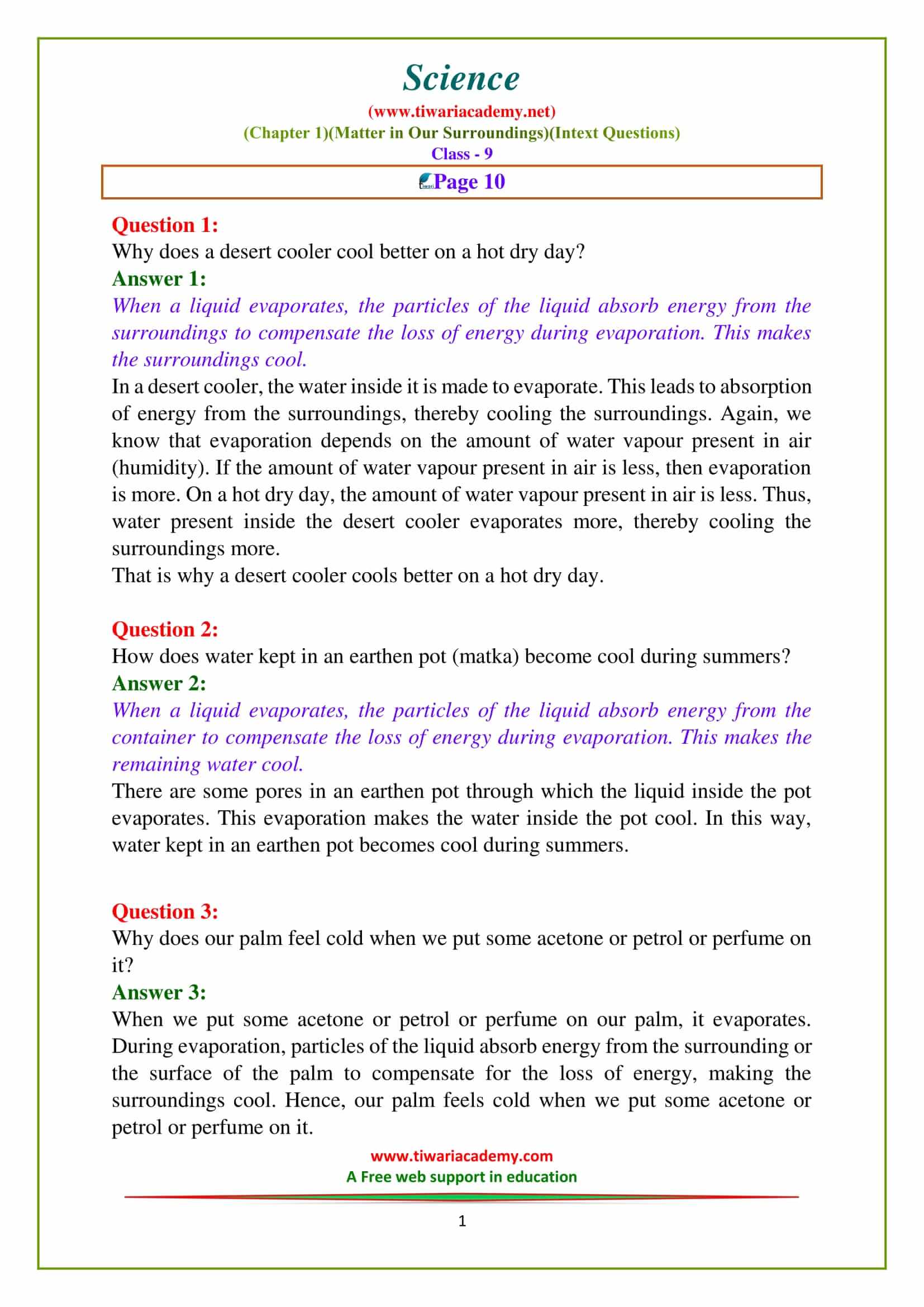 case study of chapter 1 class 9 science