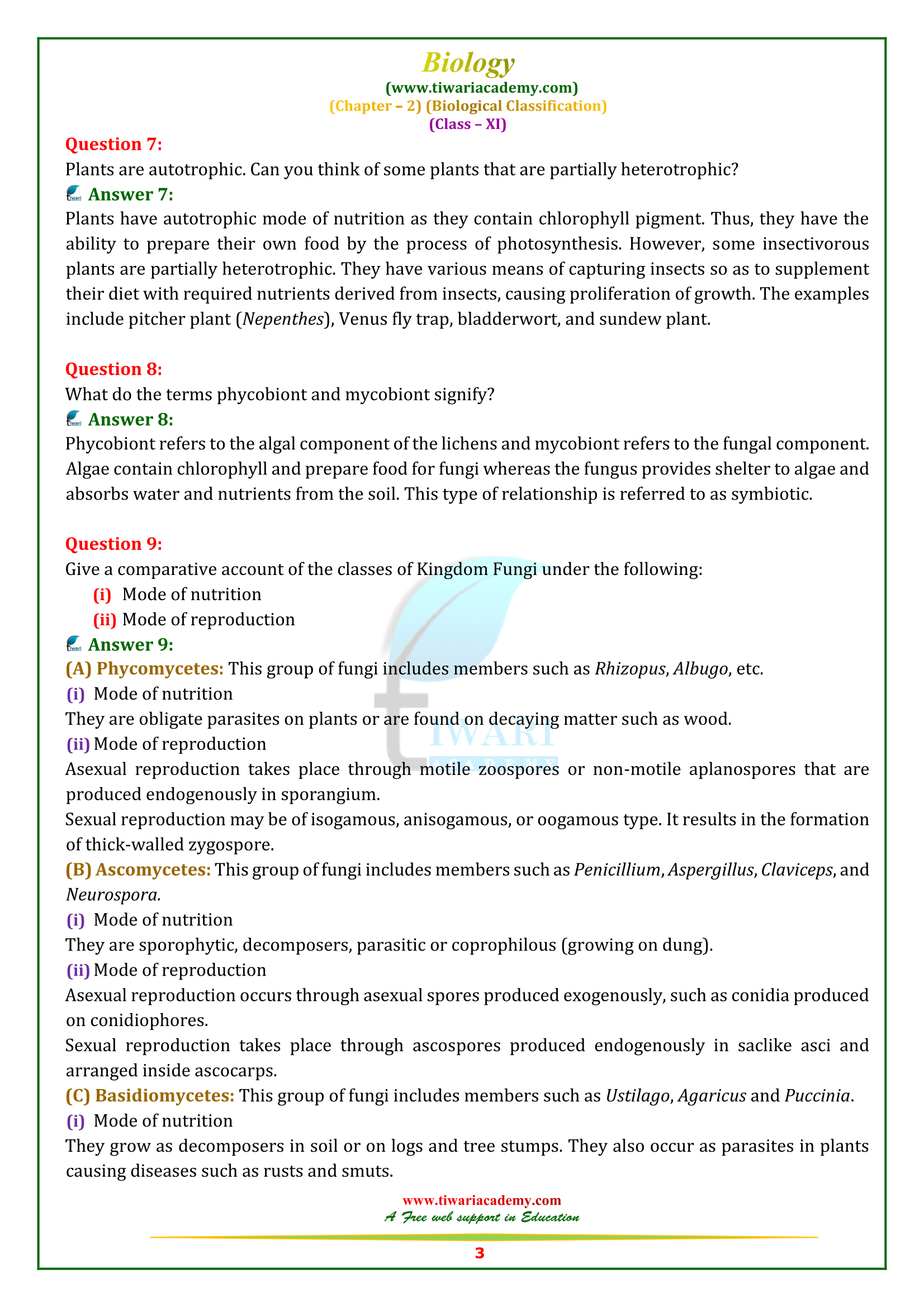 case study questions class 11 biology chapter 2