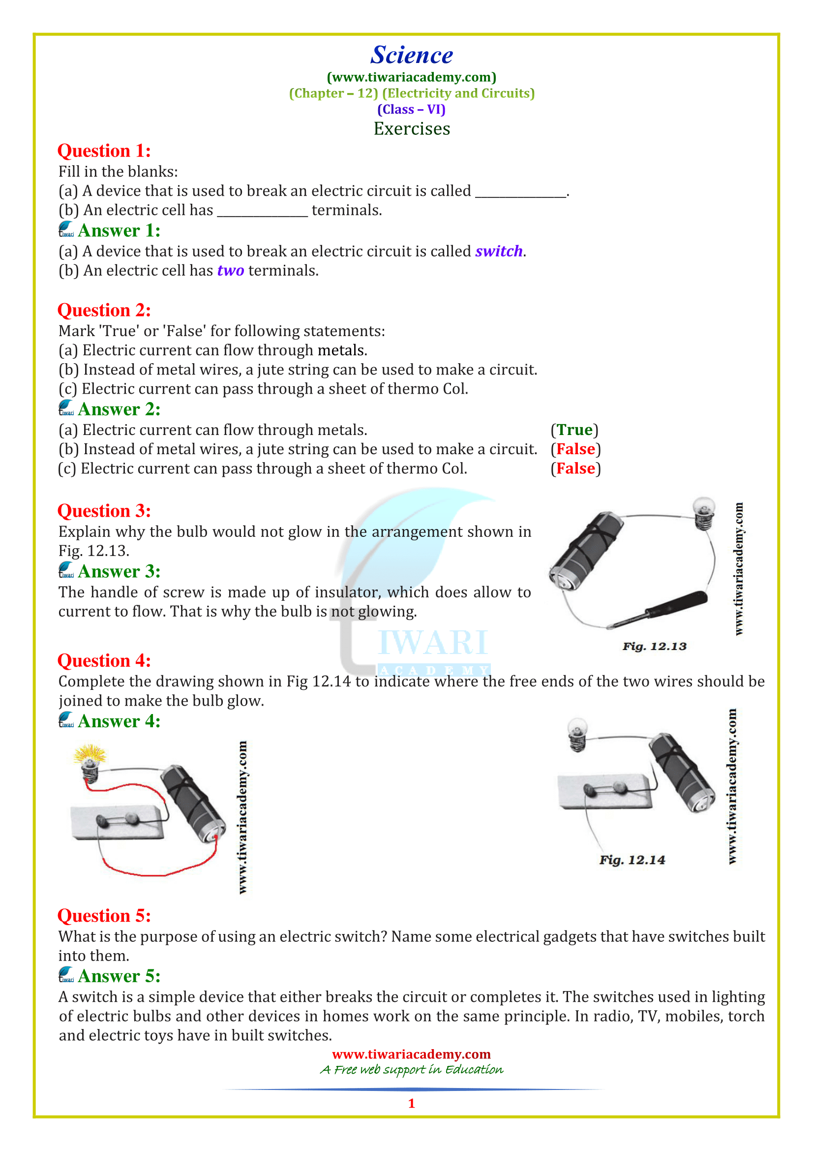 ncert solutions for class 6 science chapter 12 in pdf for 2021 22