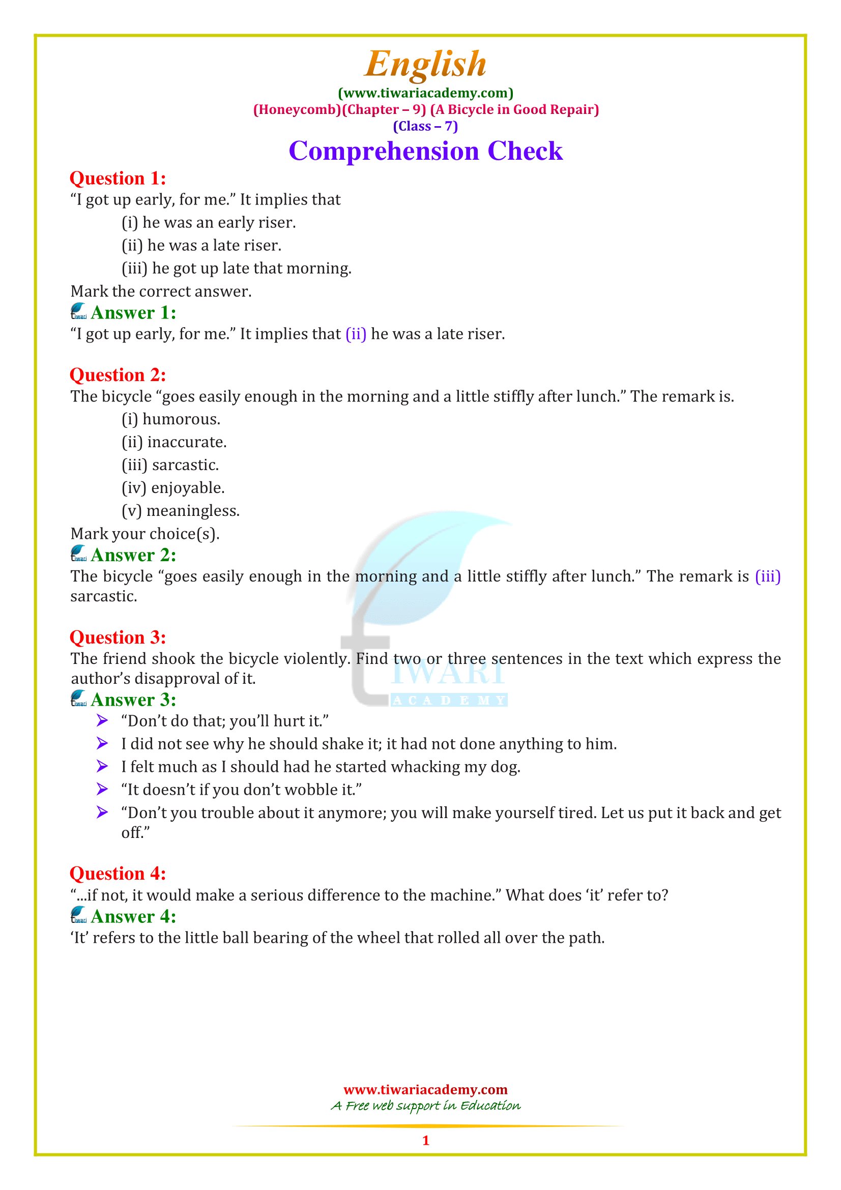 ncert-solutions-class-7th-english-honeycomb-poem-4-chivvy-question