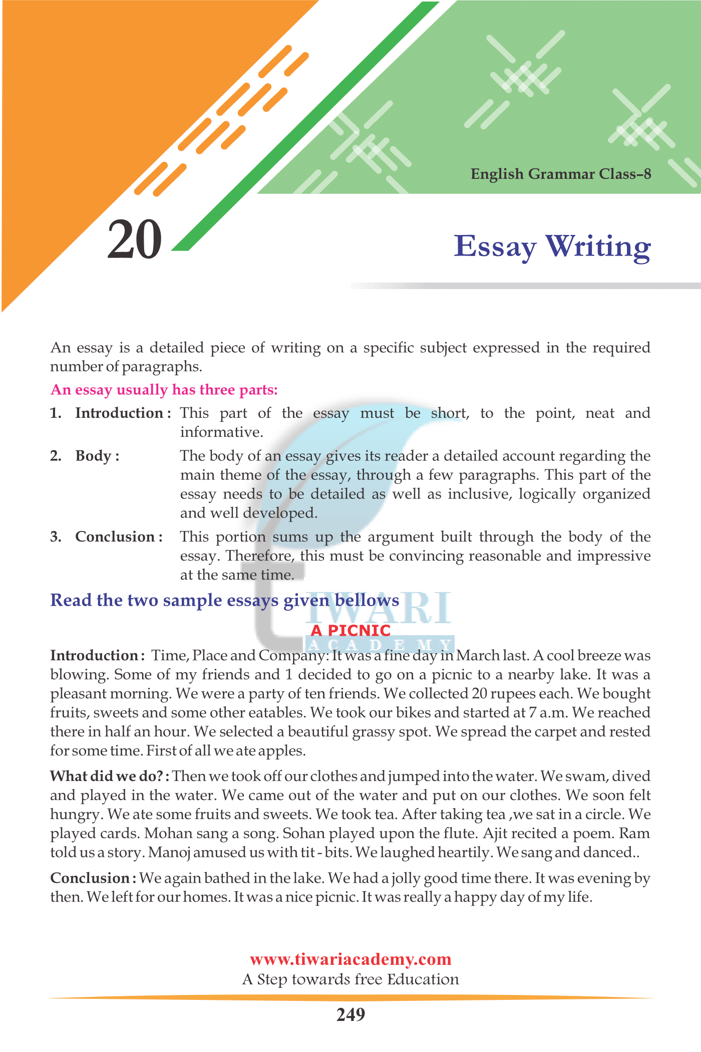 essay writing topics in english for class 8 icse