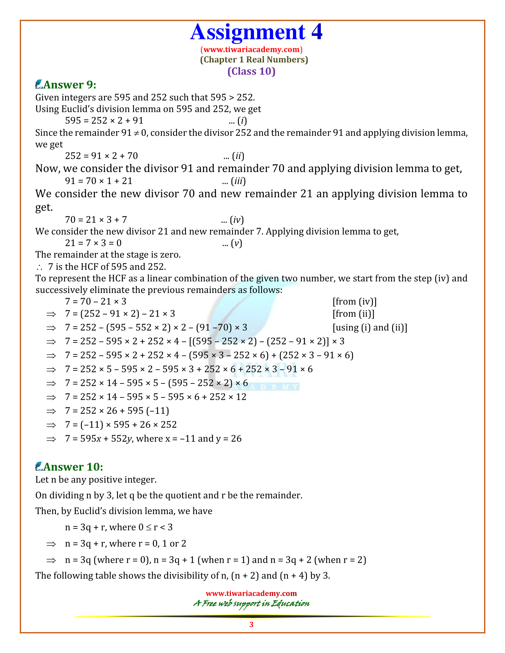 cbse 10th assignment
