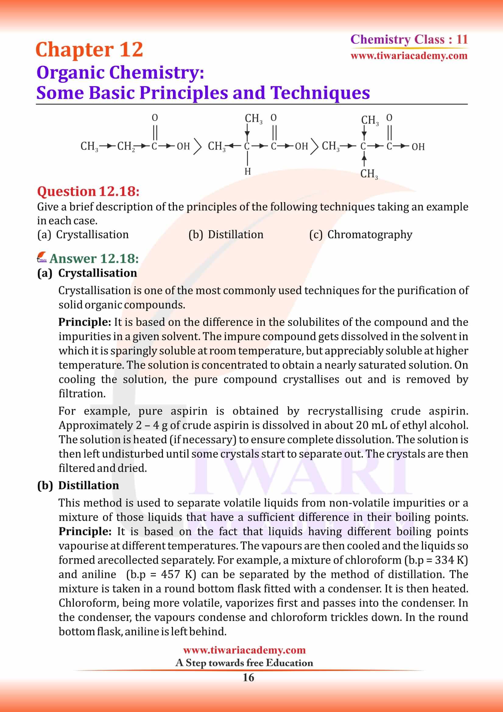 organic chemistry class 11 assignments