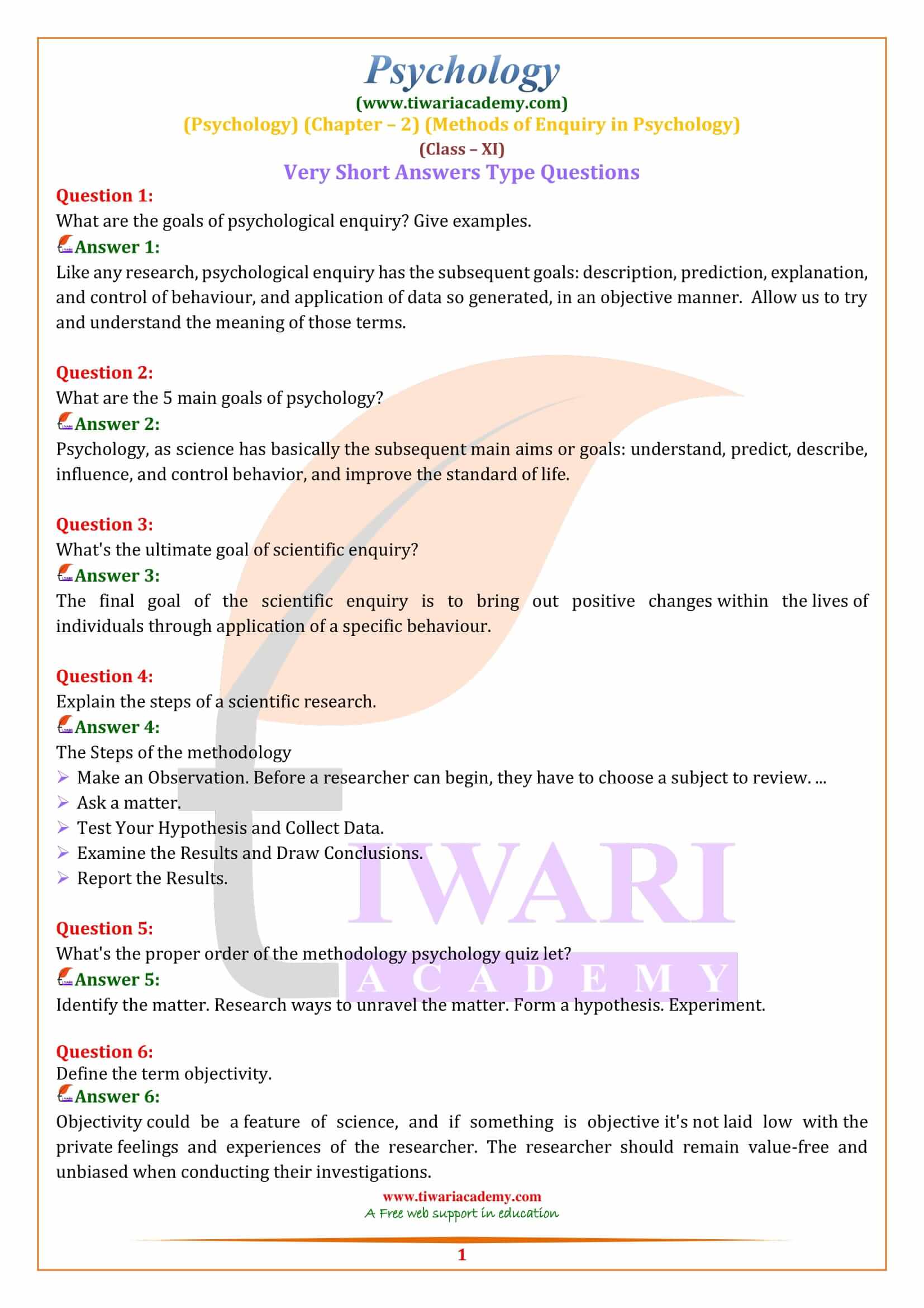 what is case study in psychology class 11