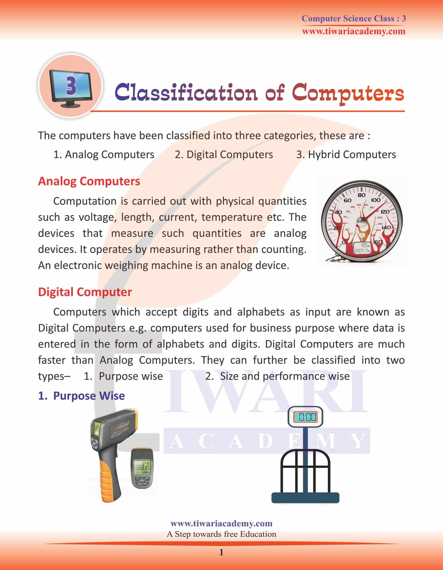 NCERT Solutions for Class 3 Computer Science Chapter 3