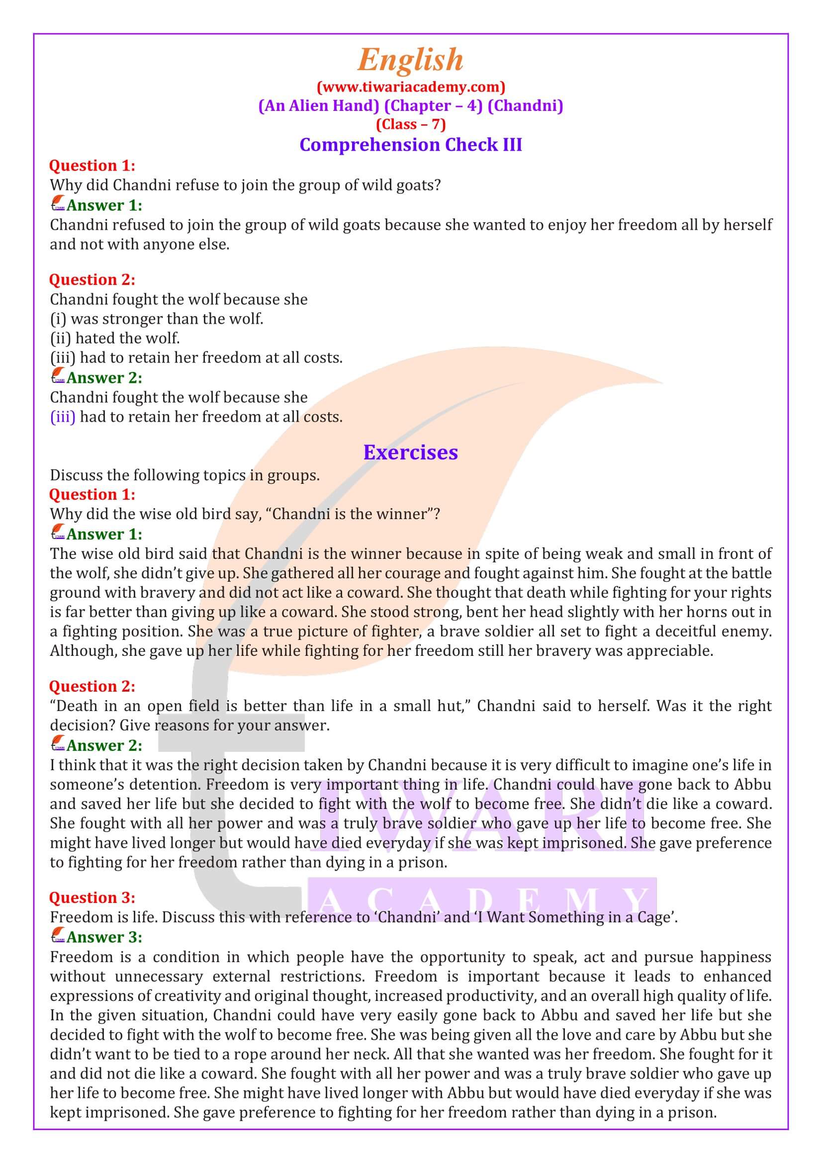 NCERT Solutions For Class 7 English | Updated For Session 2023-2024