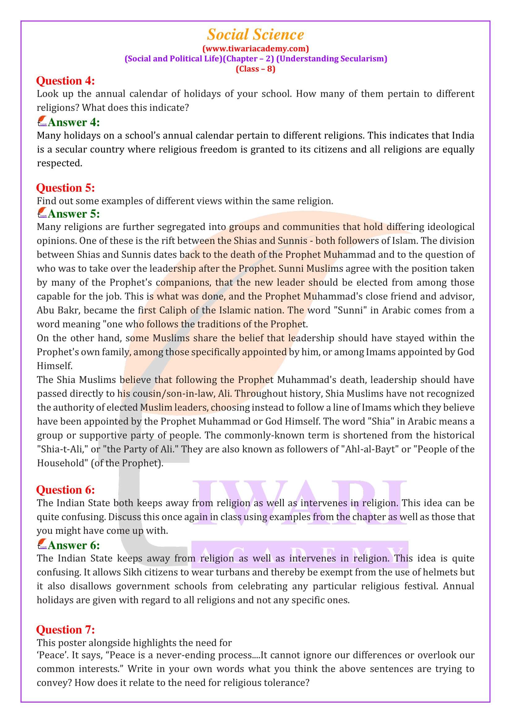 case study questions class 8 social science civics chapter 3