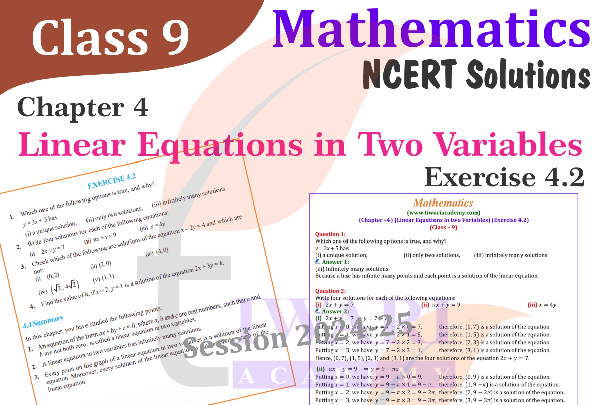 Class 9 Maths Chapter 4 Exercise 4.2