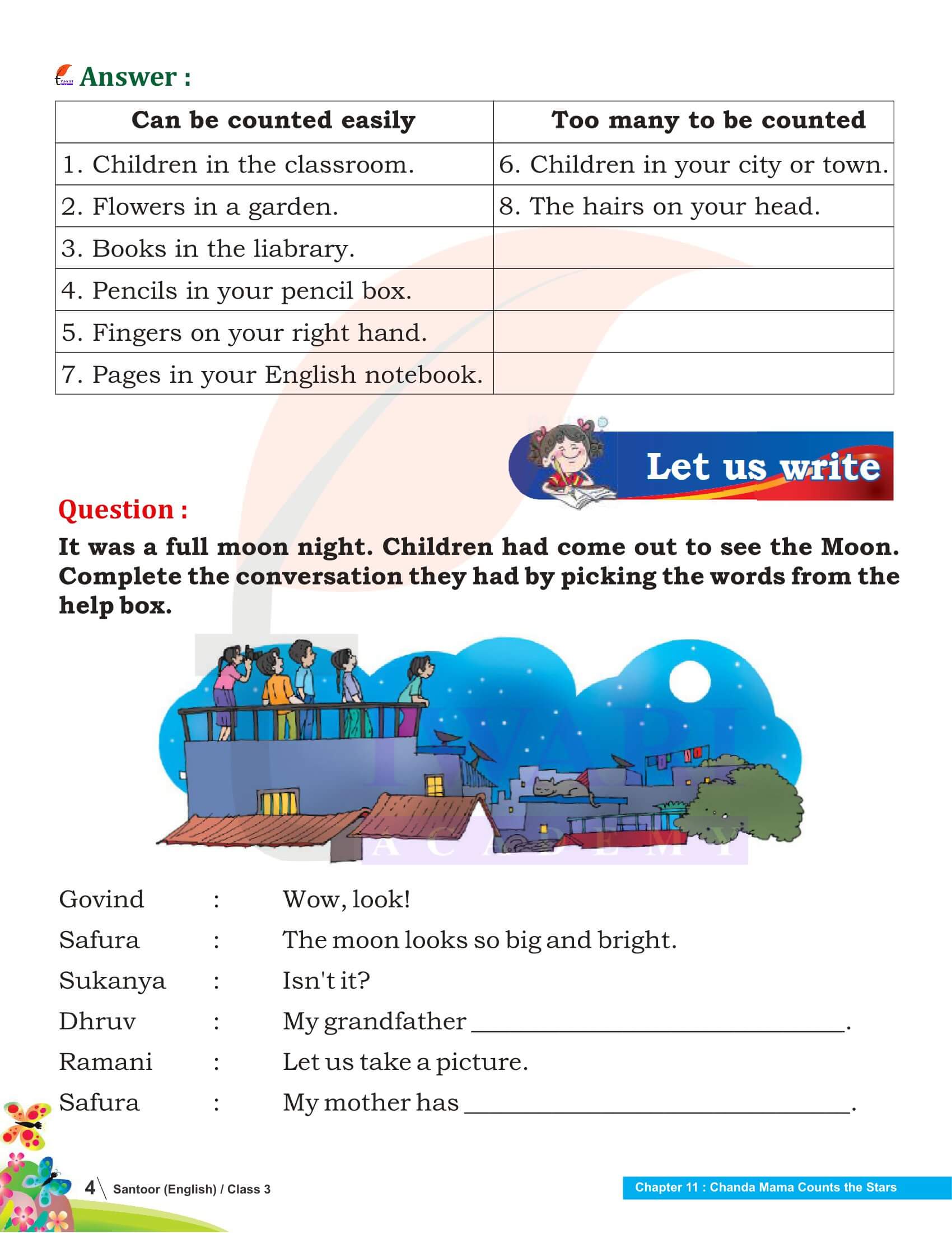 Class 3 English Santoor Chapter 11 Solutions