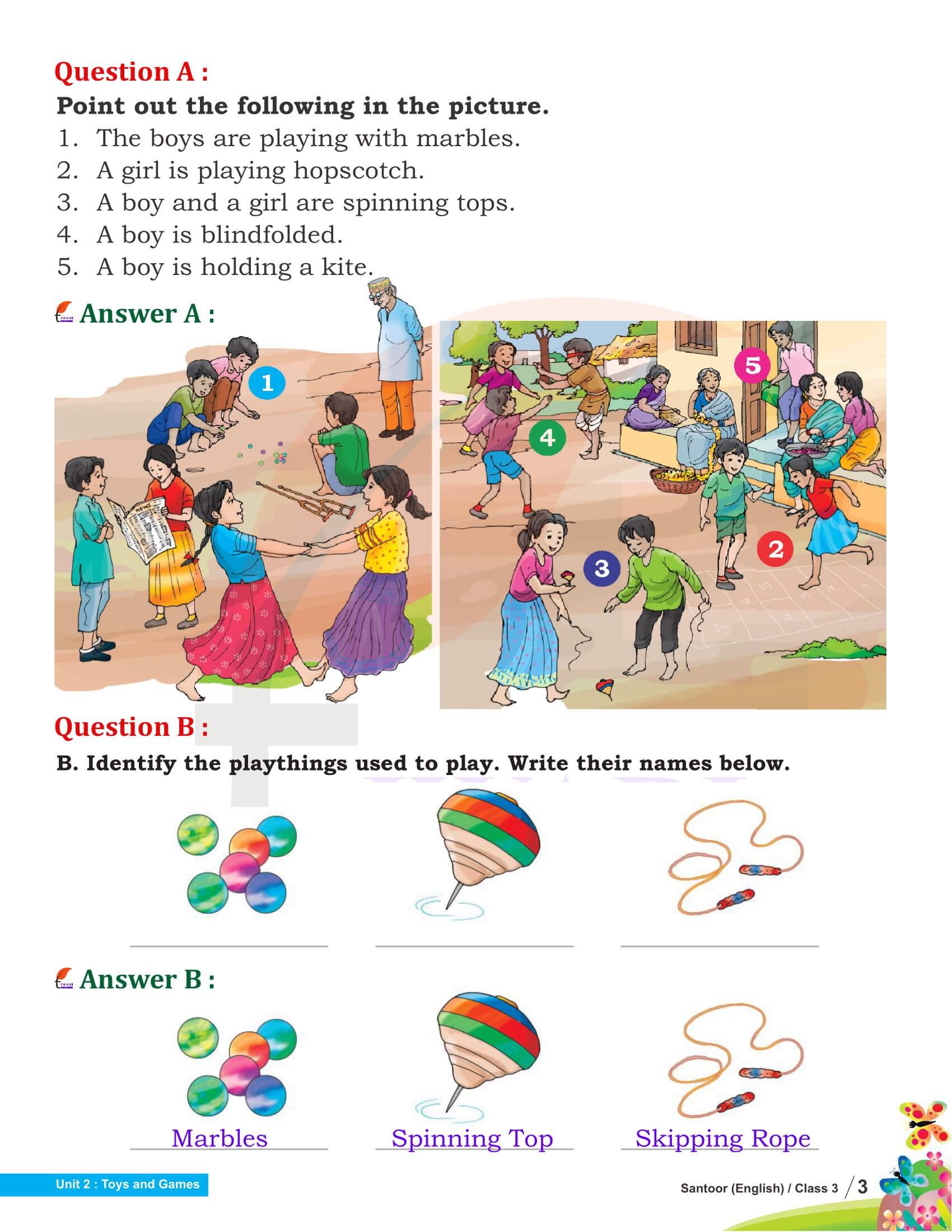 NCERT Solutions for Class 3 English Santoor Chapter 4 Out in the Garden Question solutions
