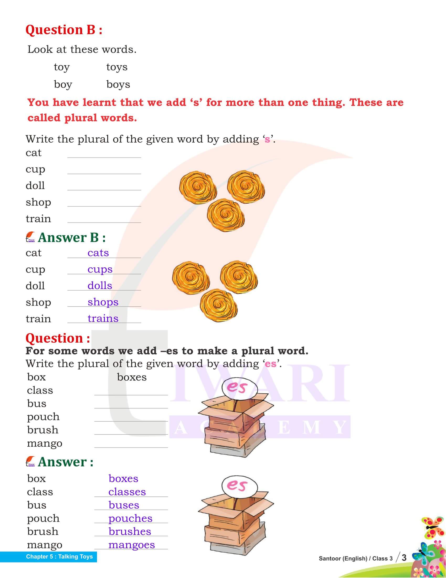 Class 3 English Santoor Chapter 5 Answers