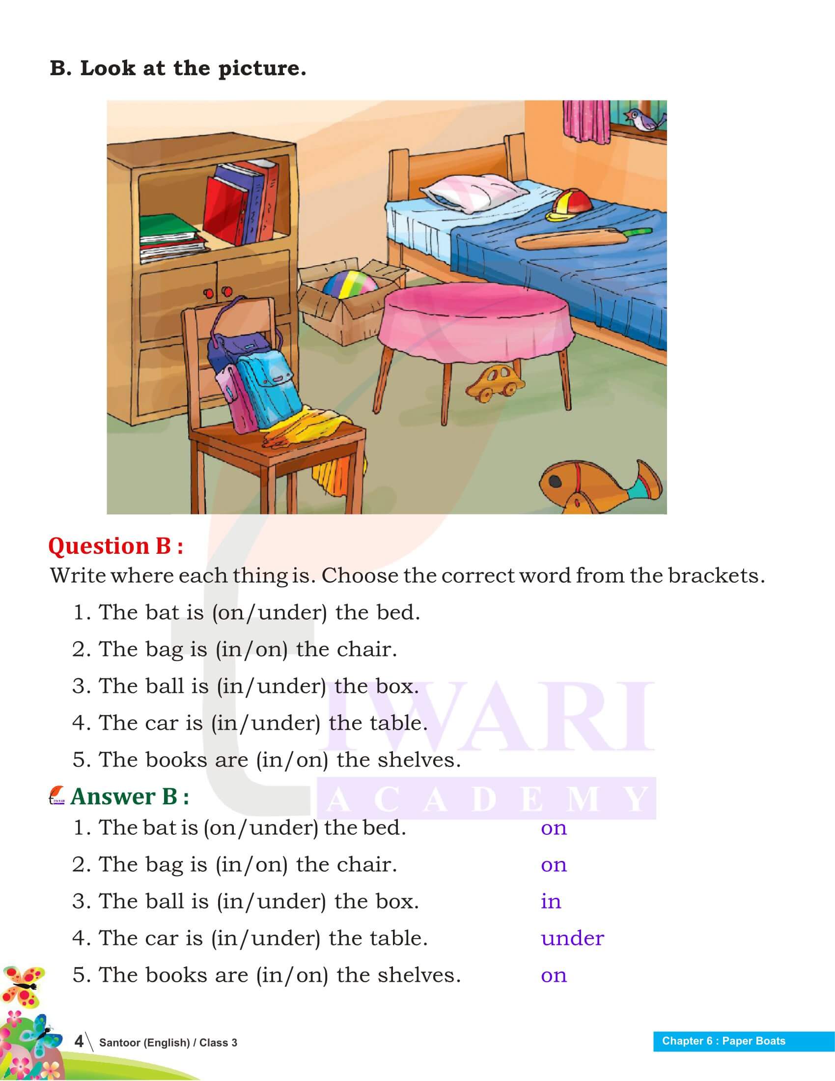 NCERT Solutions for Class 3 English Santoor Chapter 6