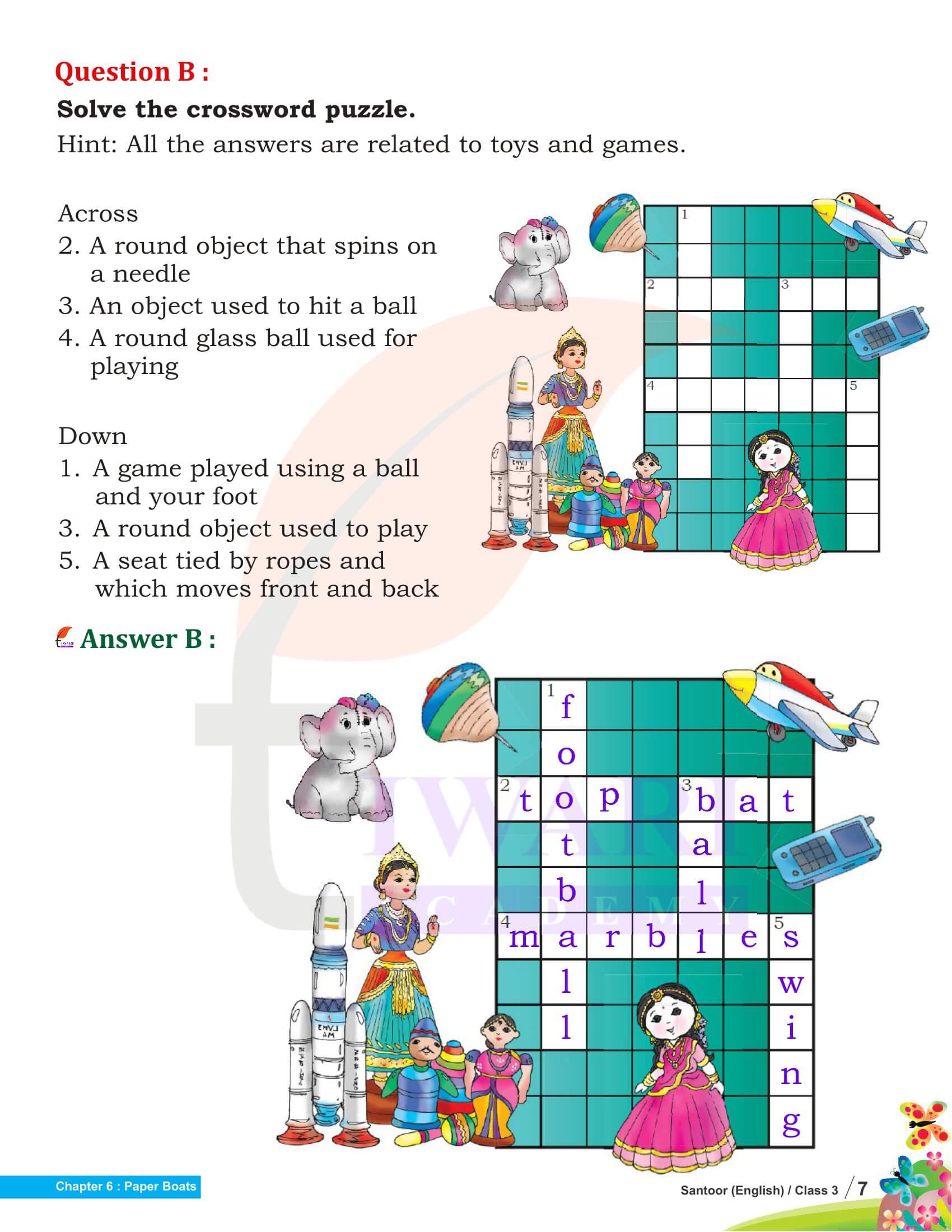 Class 3 English Santoor Chapter 6 Question Answers
