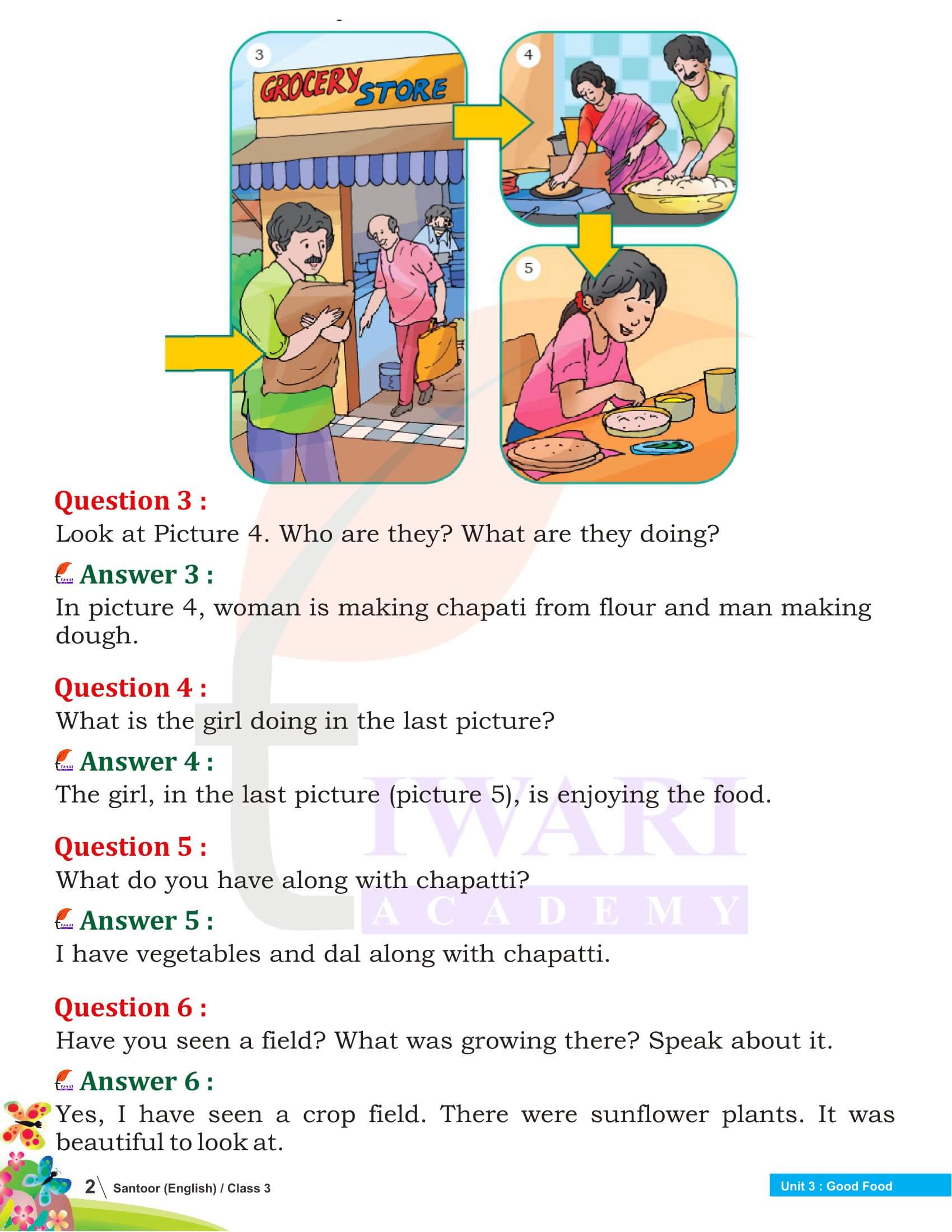 NCERT Solutions for Class 3 English Santoor Chapter 7 The Big Laddoo Questions Answers