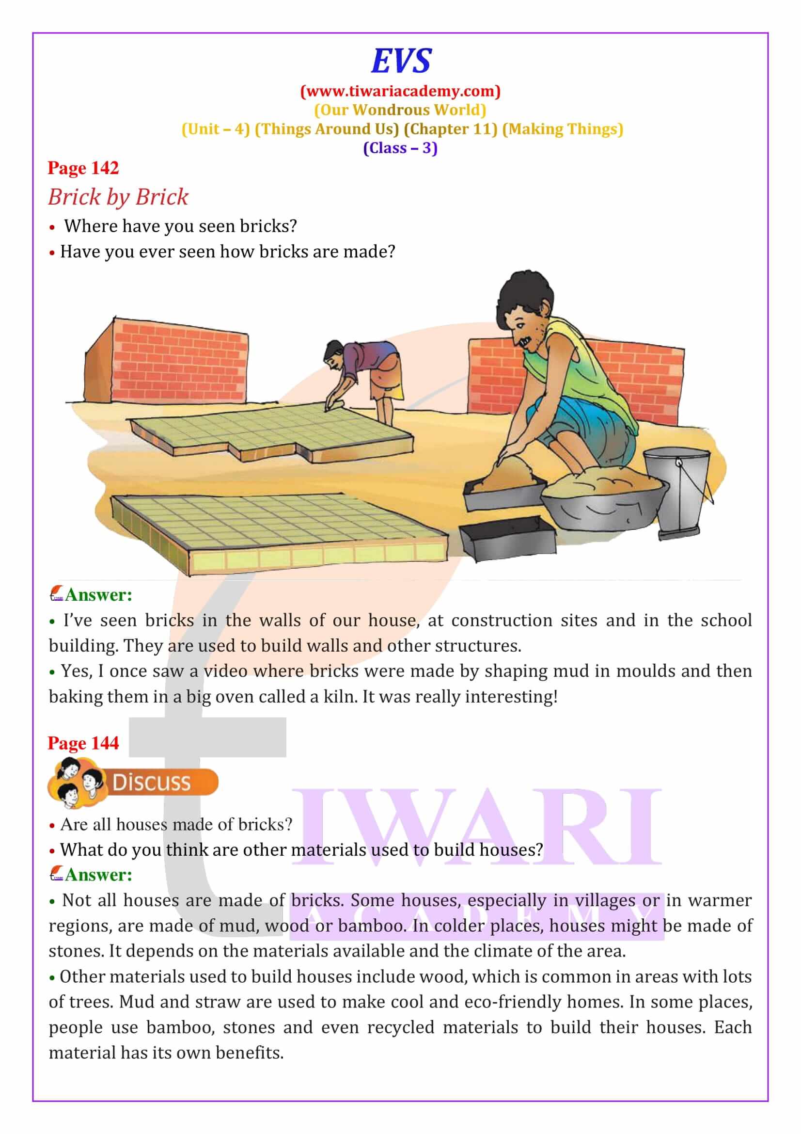 Class 3 EVS Chapter 11 Solutions guide