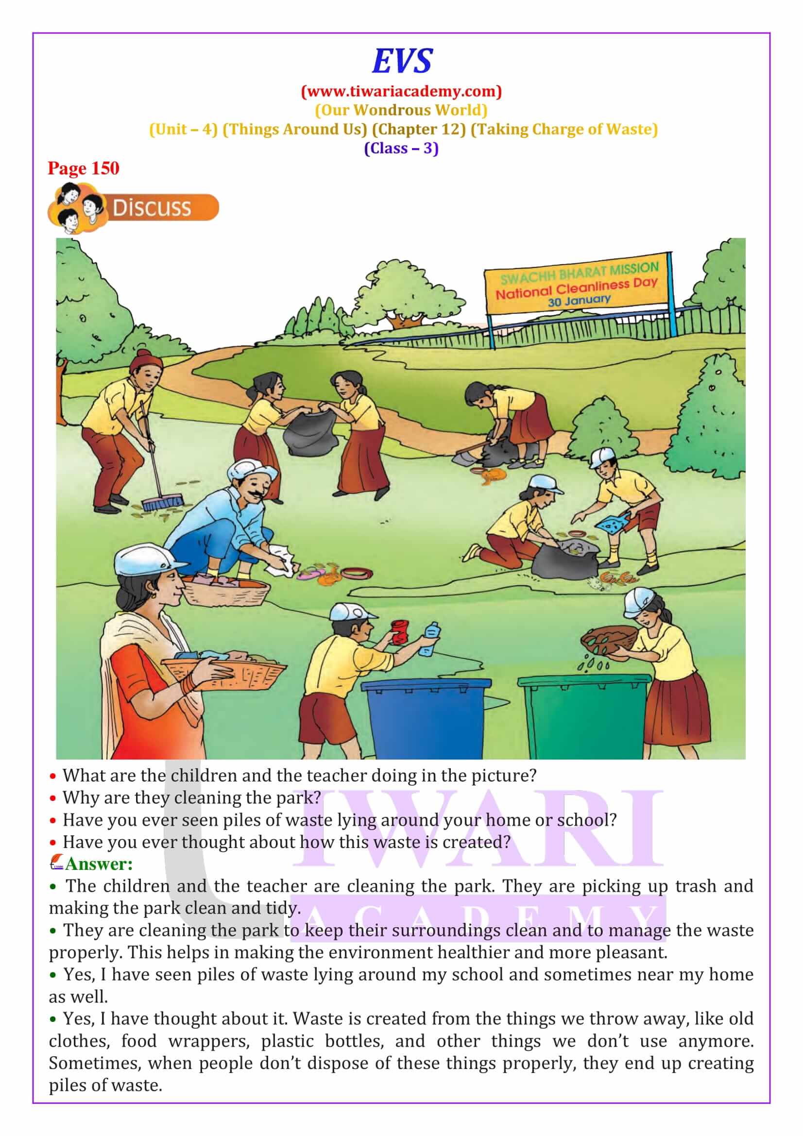 NCERT Solutions for Class 3 EVS Chapter 12