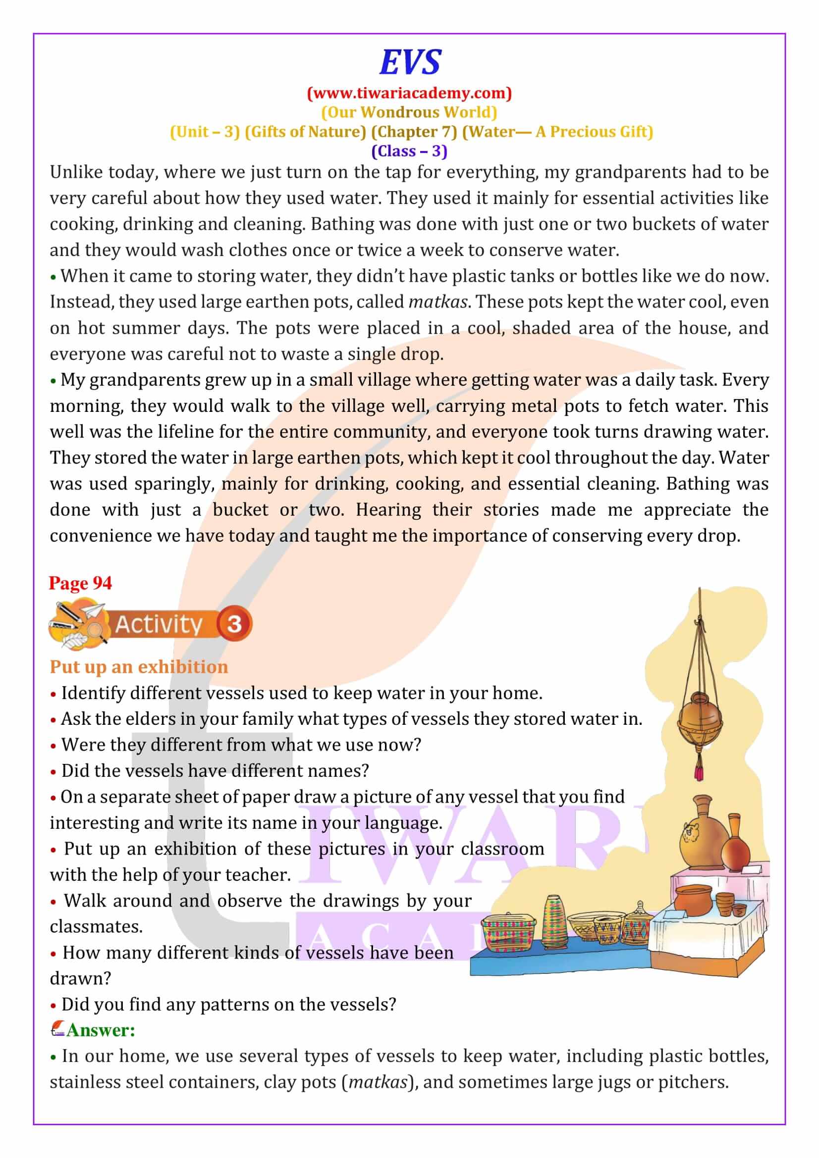 Class 3 EVS Chapter 7 Answers