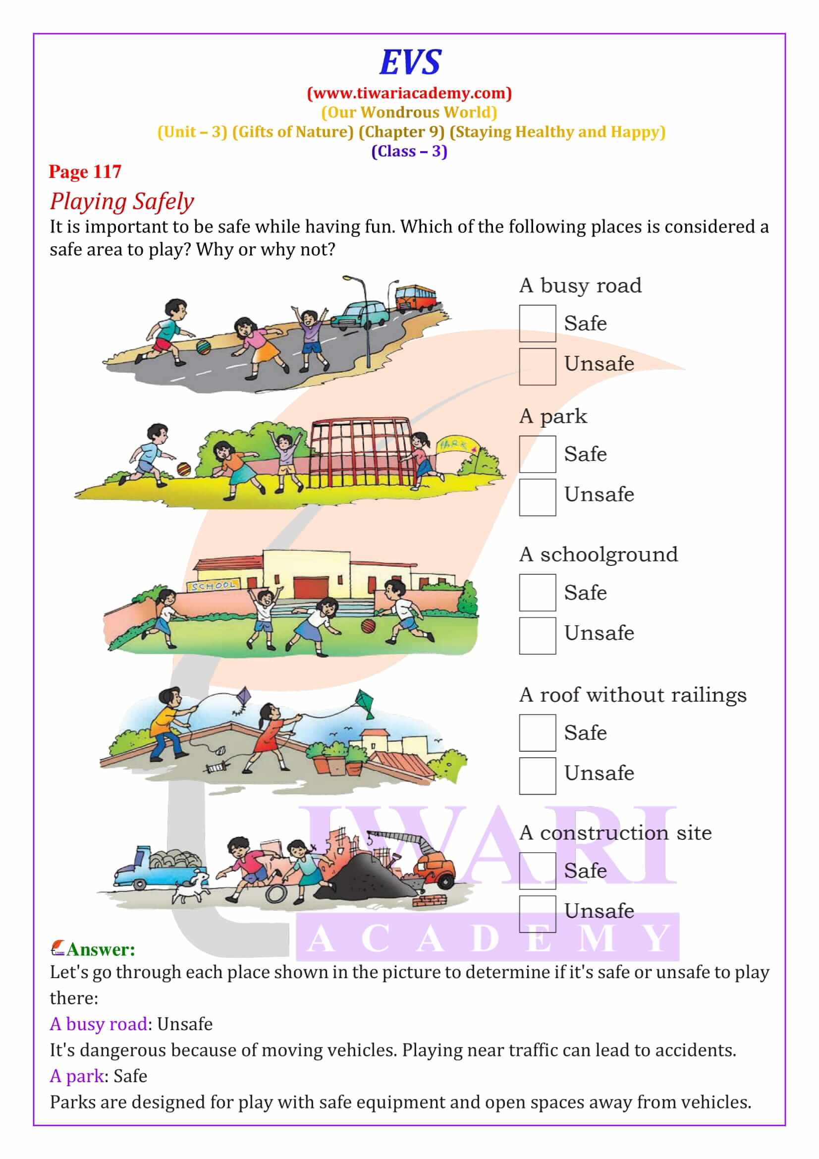 Class 3 EVS Chapter 9 all answers