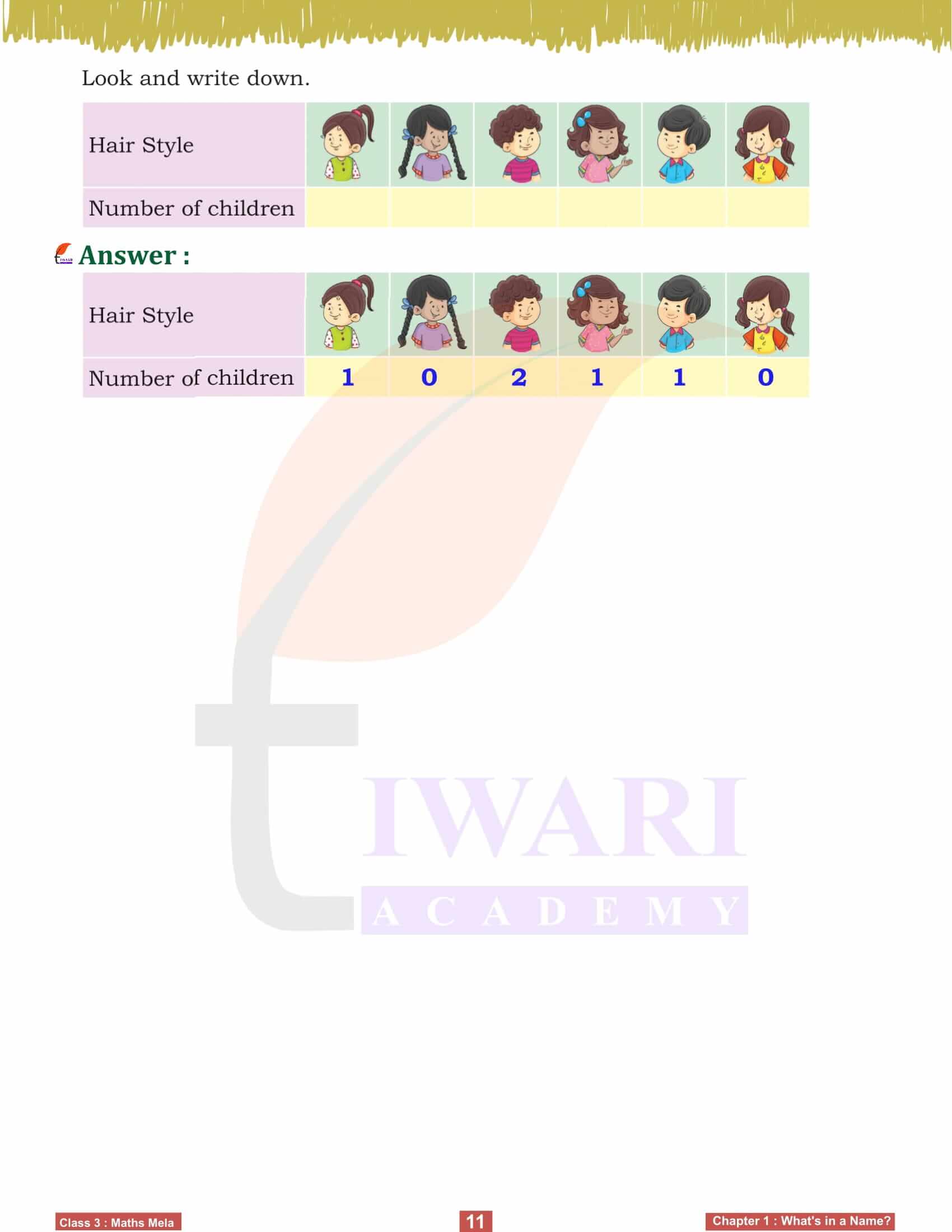 Class 3 Maths Mela Chapter 1 sols