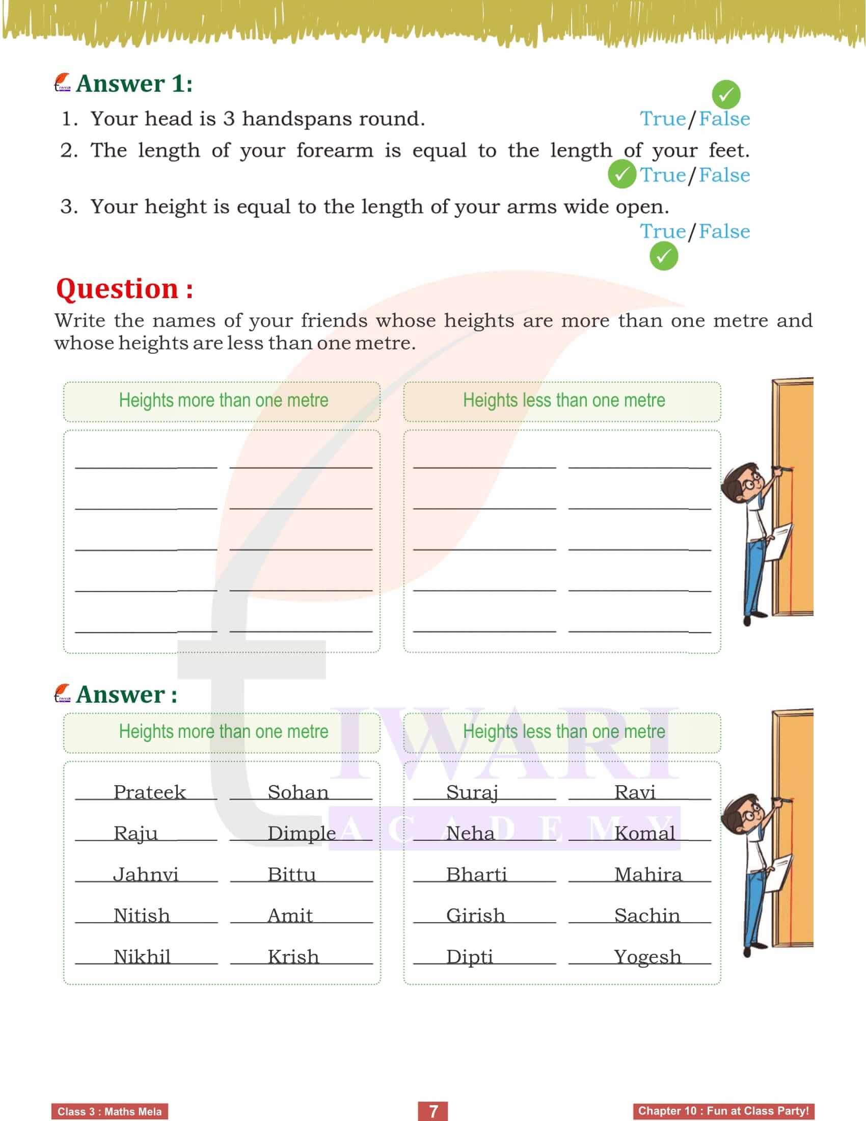 Class 3 Maths Mela Chapter 10 in English Medium