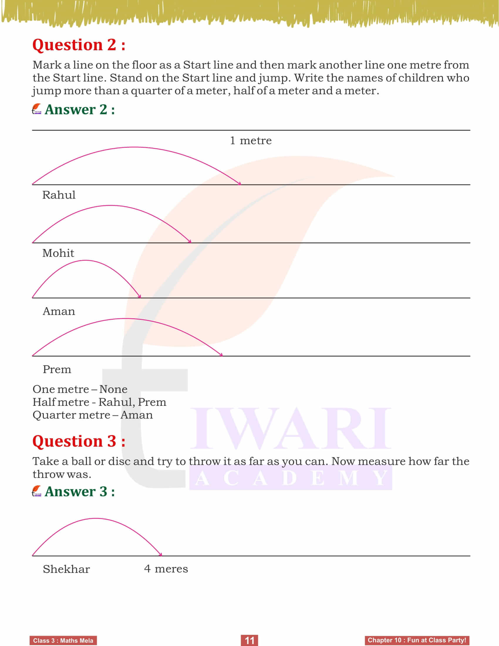 Class 3 Maths Mela Chapter 10 Answers