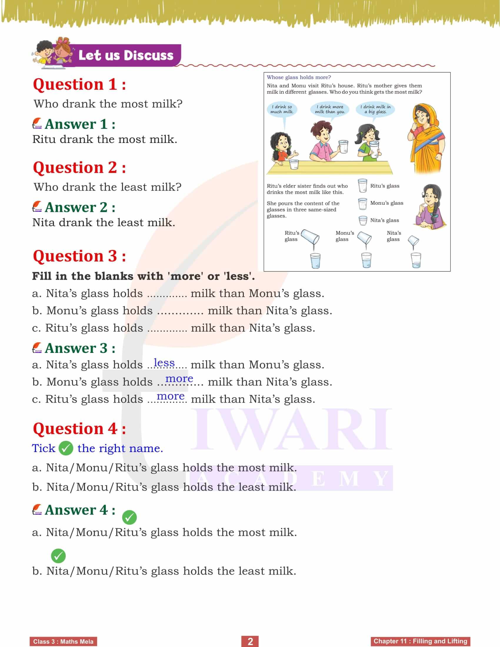 Class 3 Maths Mela Chapter 11