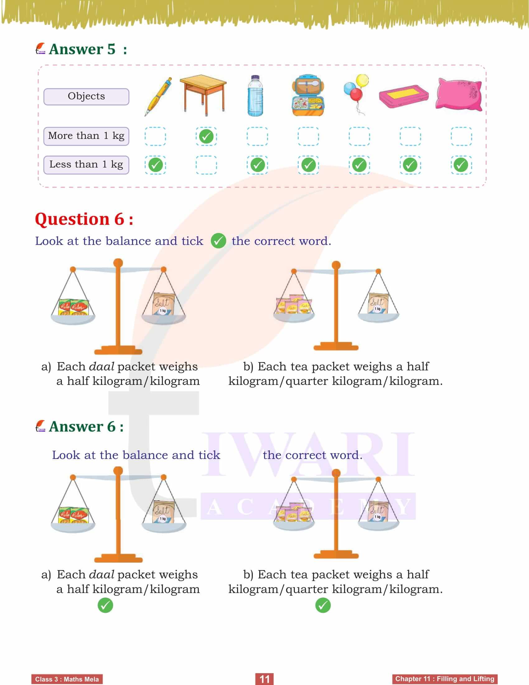 Class 3 Maths Mela Chapter 11 solution