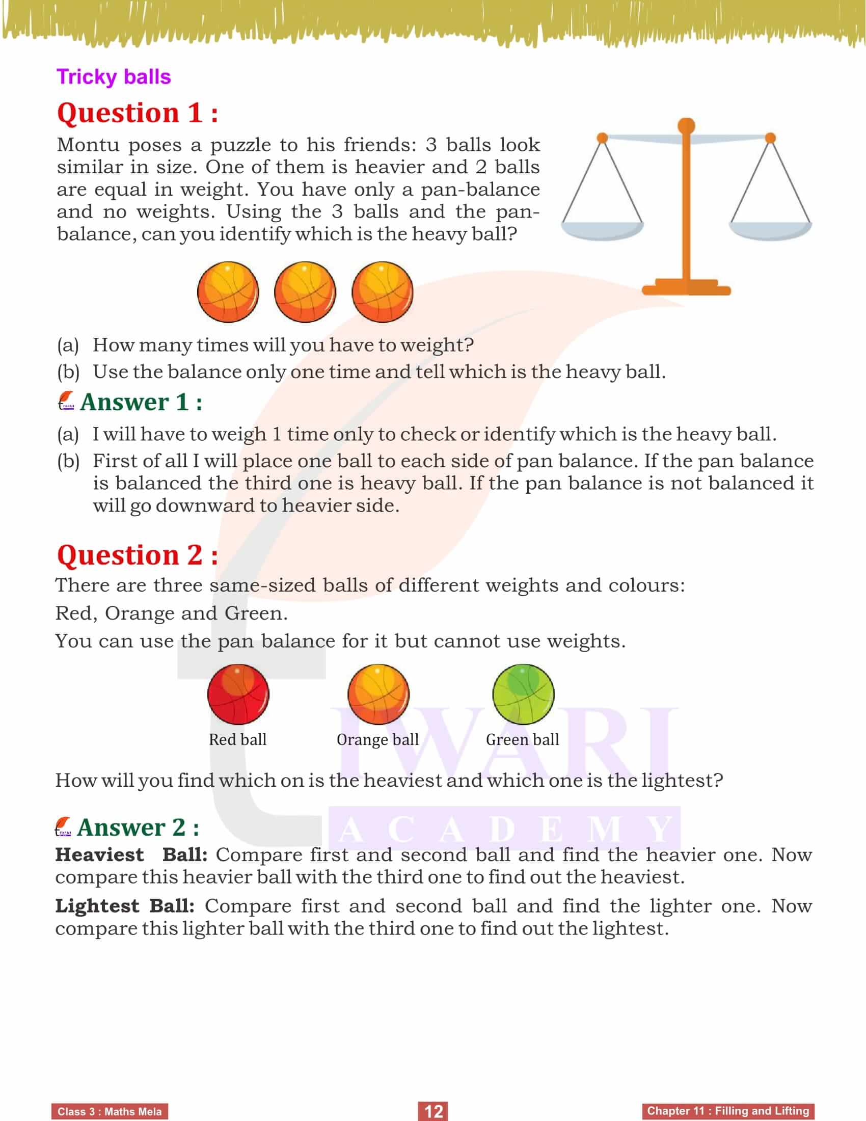 Class 3 Maths Mela Chapter 11 Practice