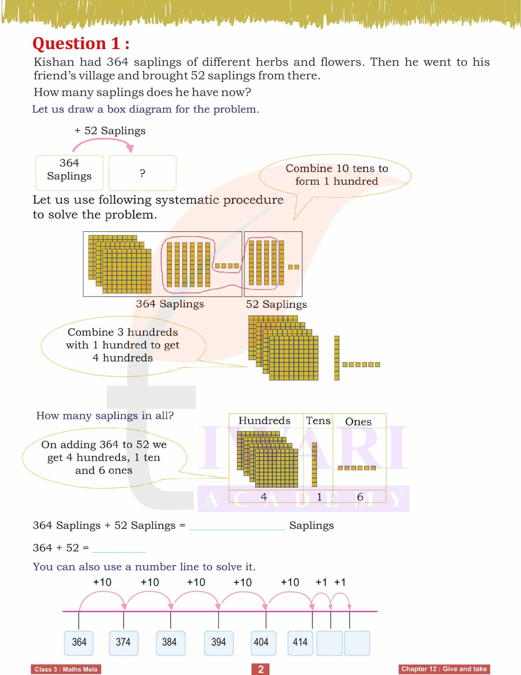 NCERT Solutions for Class 3 Maths Mela Chapter 12 Question Answers