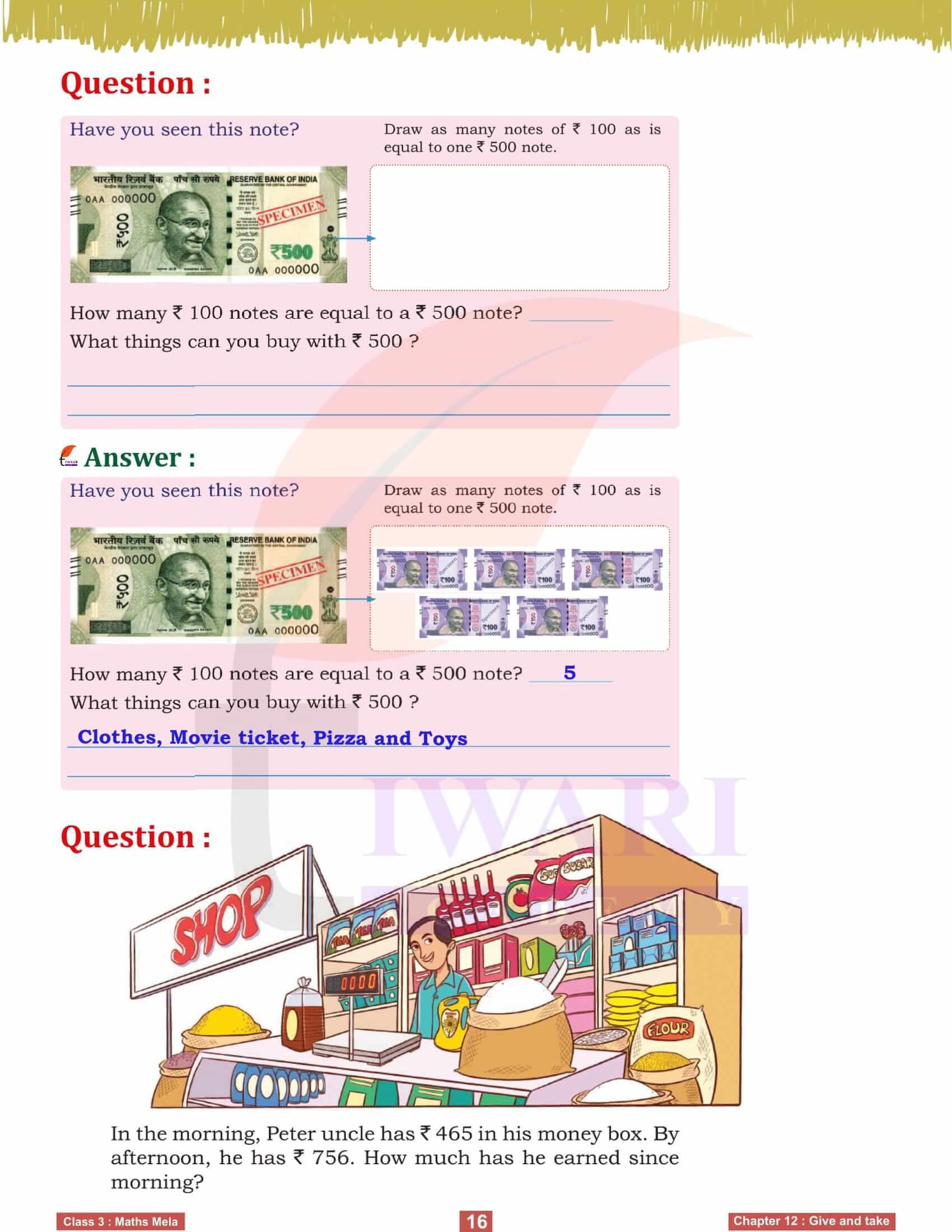 Class 3 Maths Mela Chapter 12 Practice questions