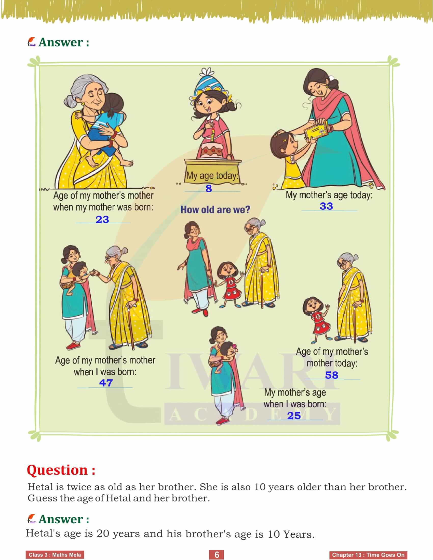 Class 3 Maths Mela Chapter 13 Pictures