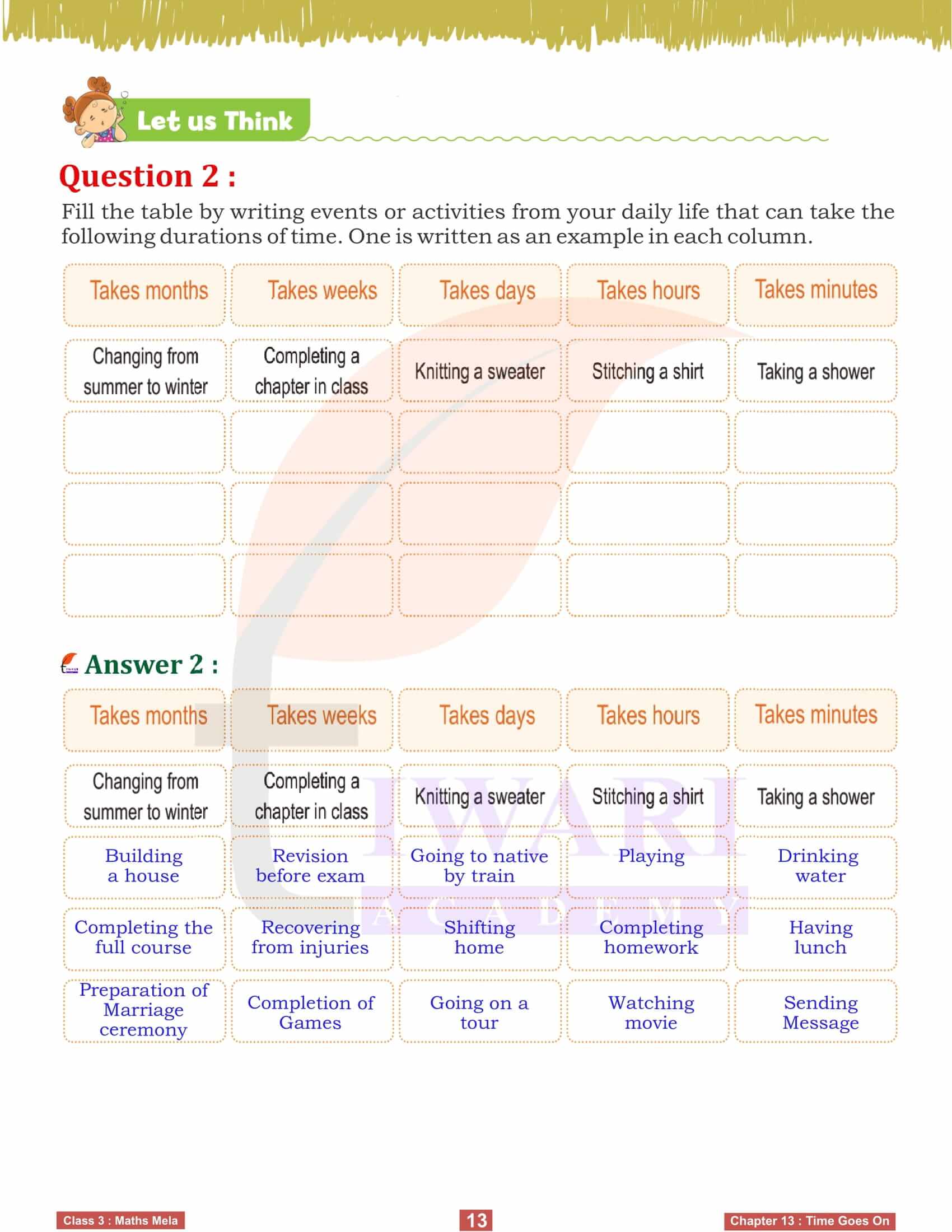 Class 3 Maths Mela Chapter 13 Matching