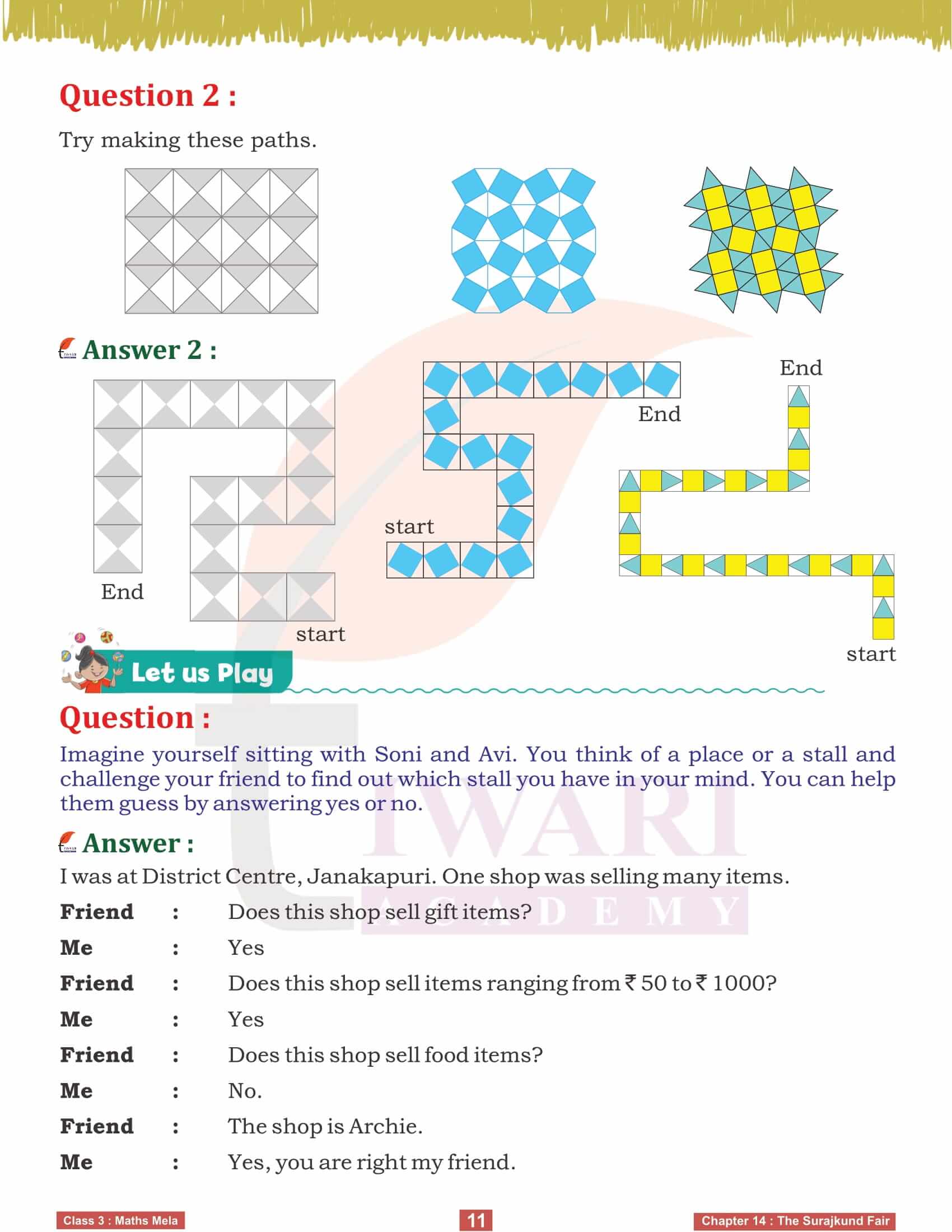 Class 3 Maths Mela Chapter 14 Free solutions