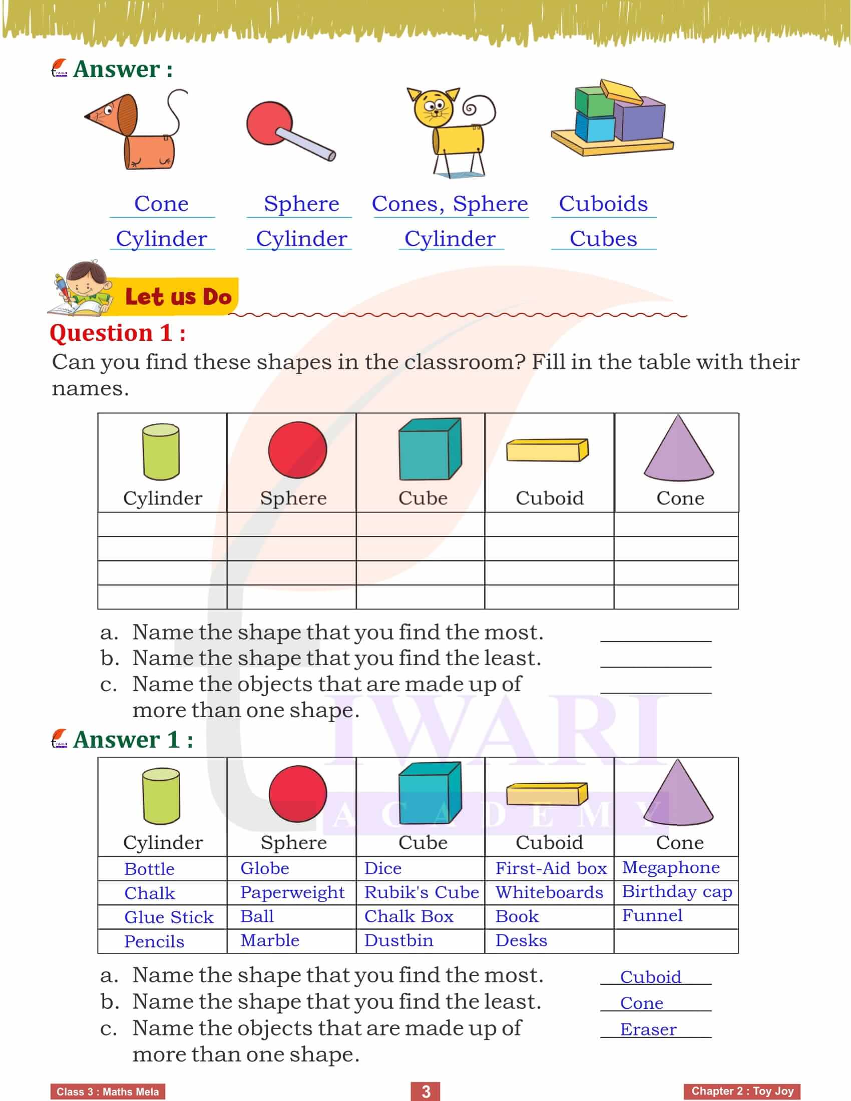 Class 3 Maths Mela Chapter 2 Solutions