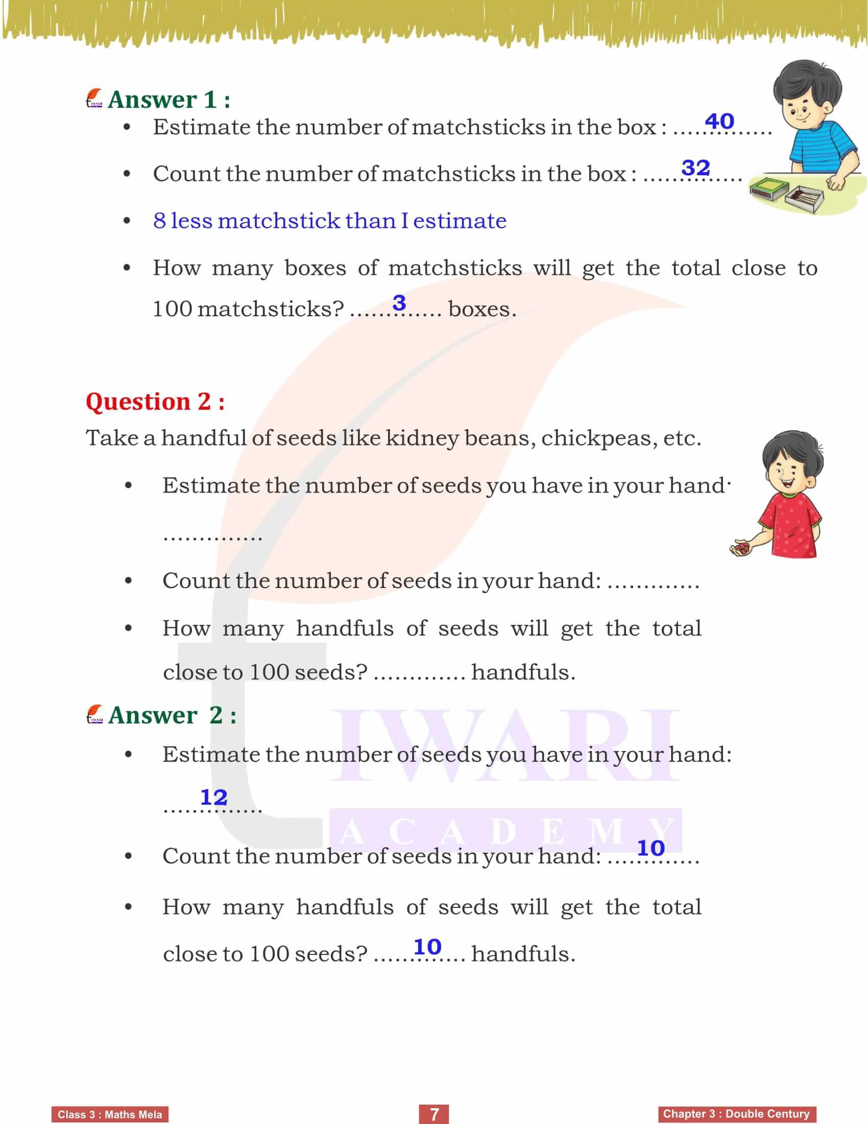 Class 3 Maths Mela Chapter 3 Question Answers