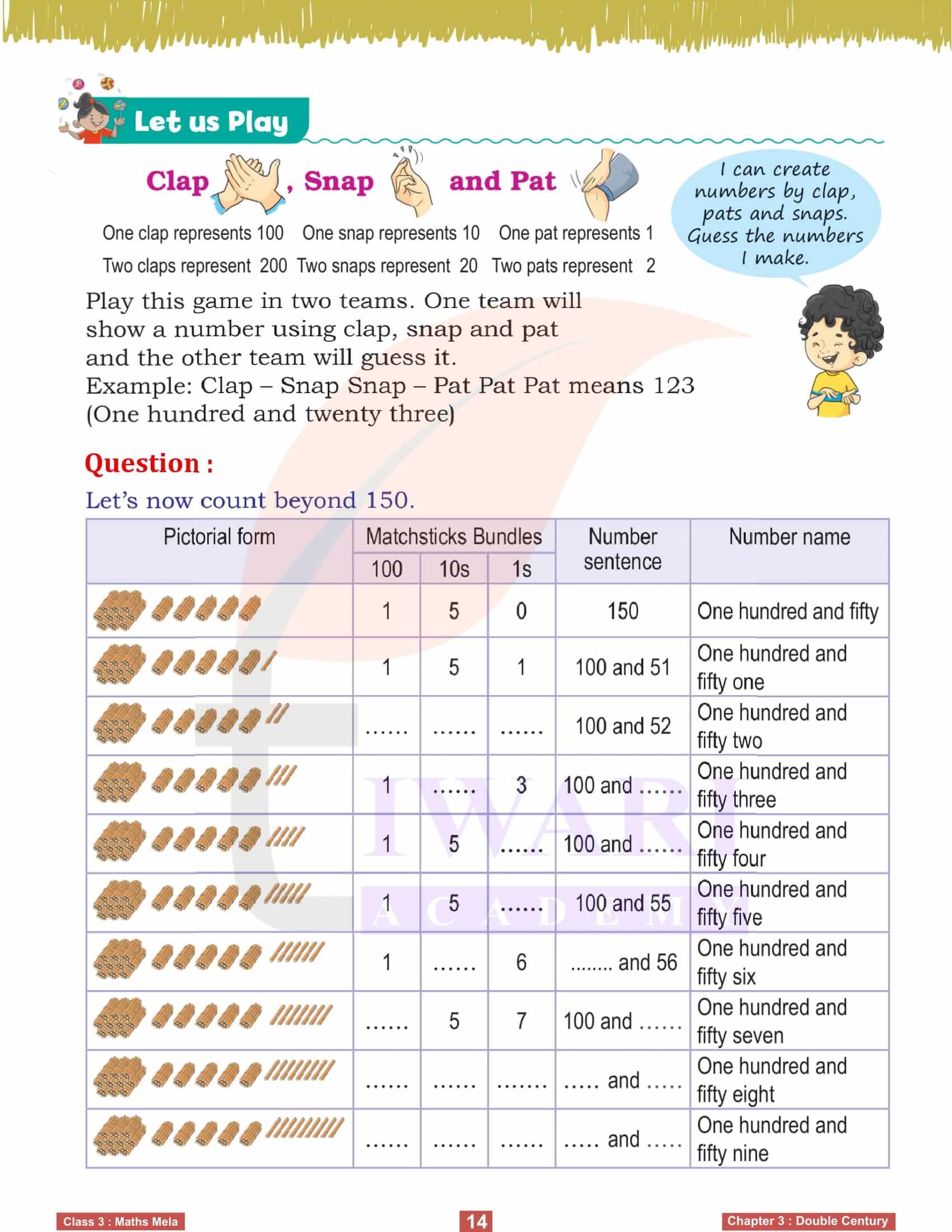 Class 3 Maths Mela Chapter 3 Answer in English