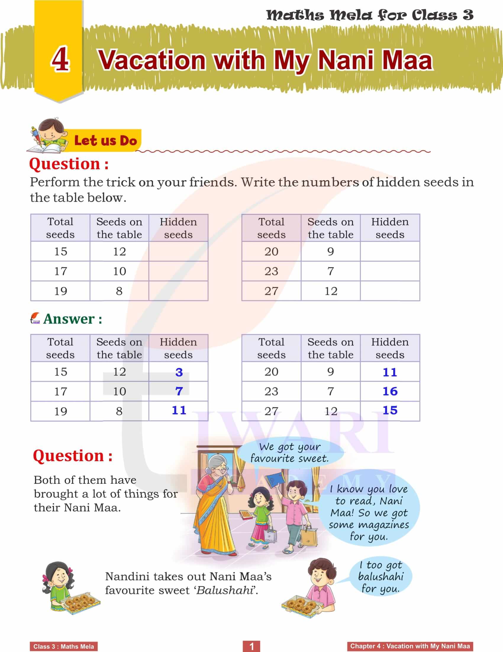 NCERT Solutions for Class 3 Maths Mela Chapter 4 NCERT