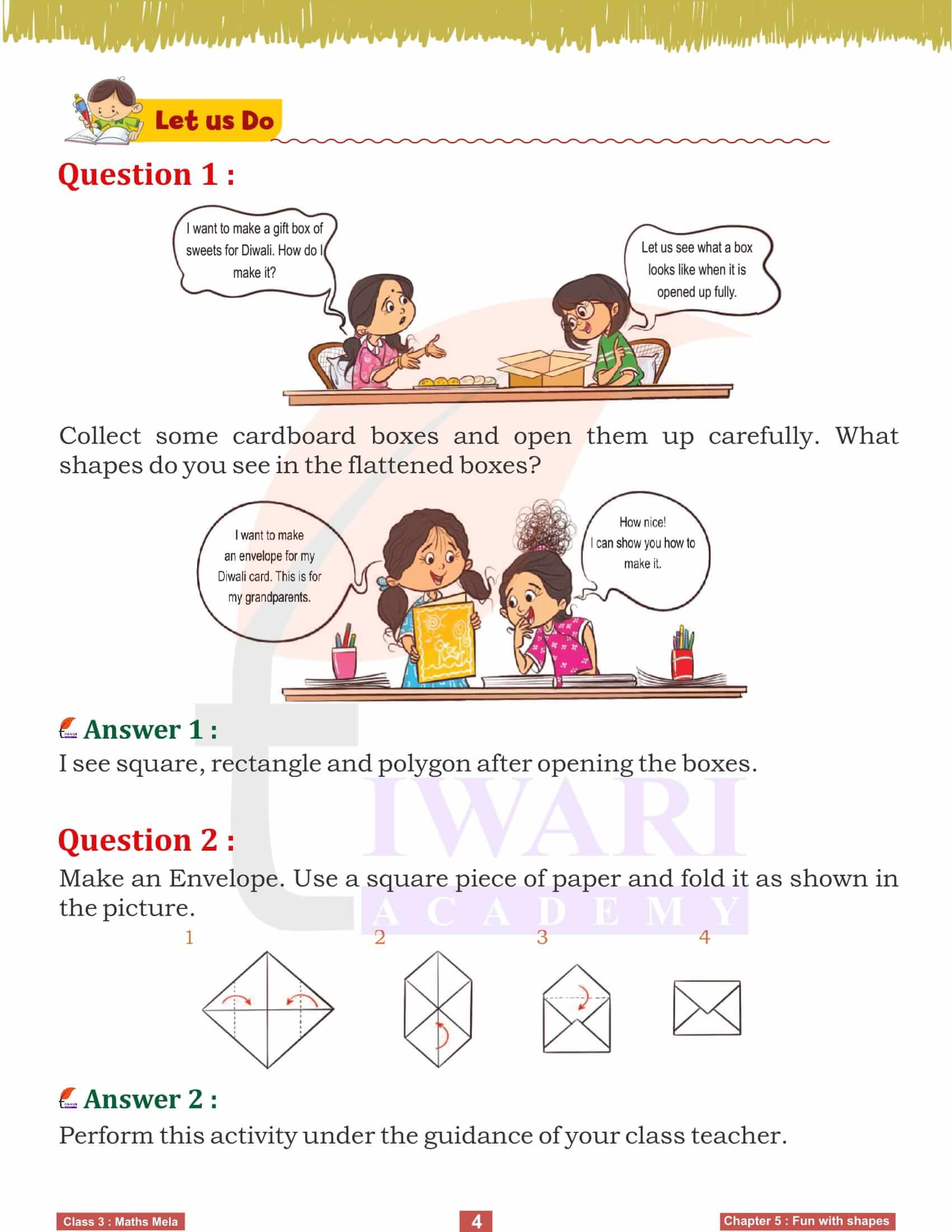 Class 3 Maths Mela Chapter 5 Question Answers