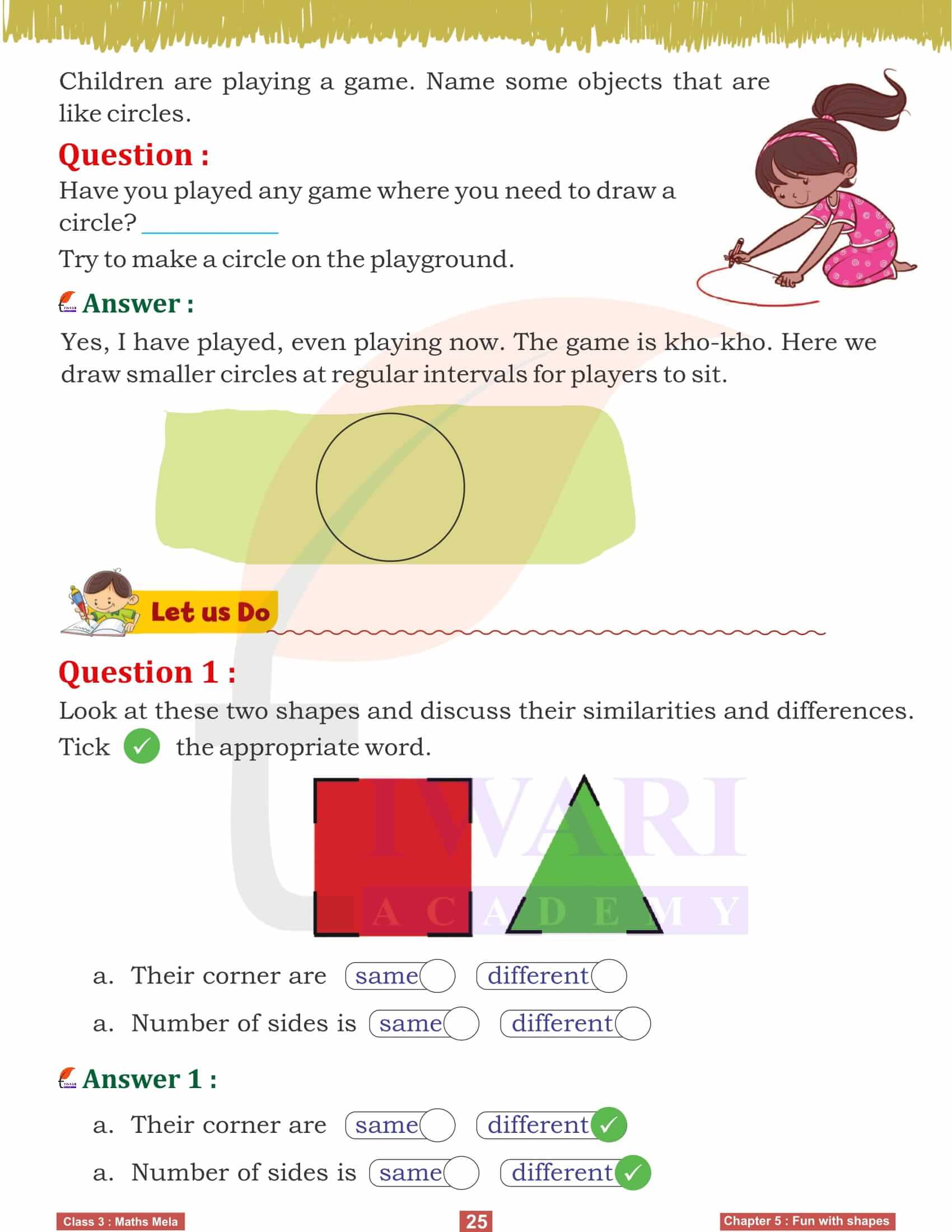 Class 3 Maths Mela Chapter 5 All solutions in English Medium