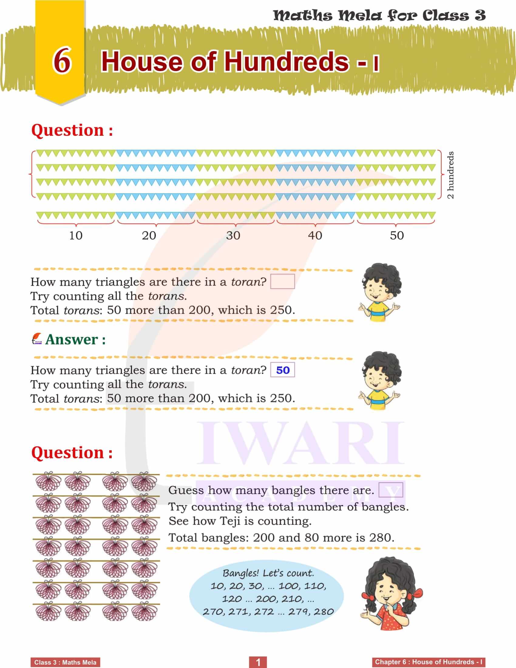 NCERT Solutions for Class 3 Maths Mela Chapter 6