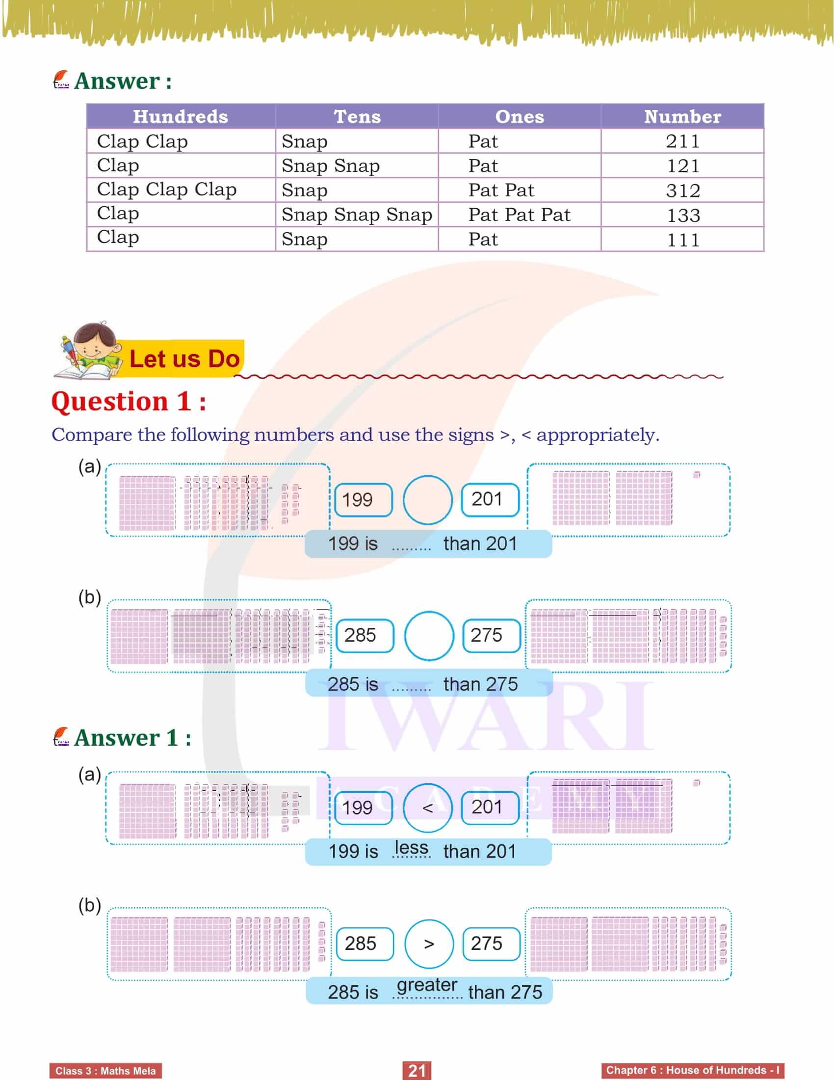 Class 3 Maths Mela Chapter 6 Exercises solutions