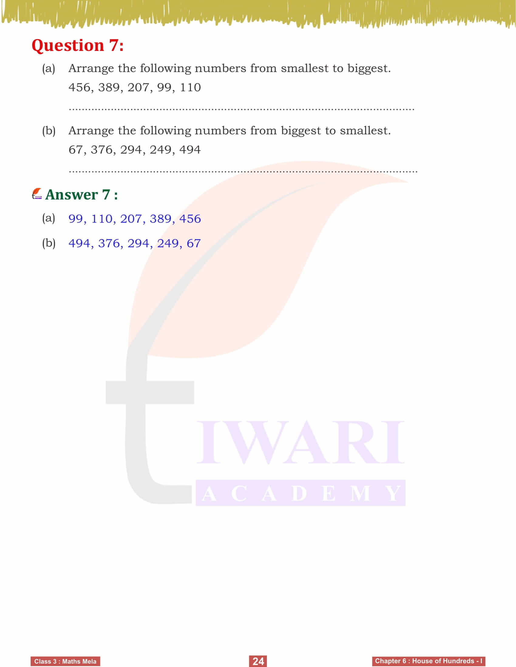 Class 3 Maths Chapter 6