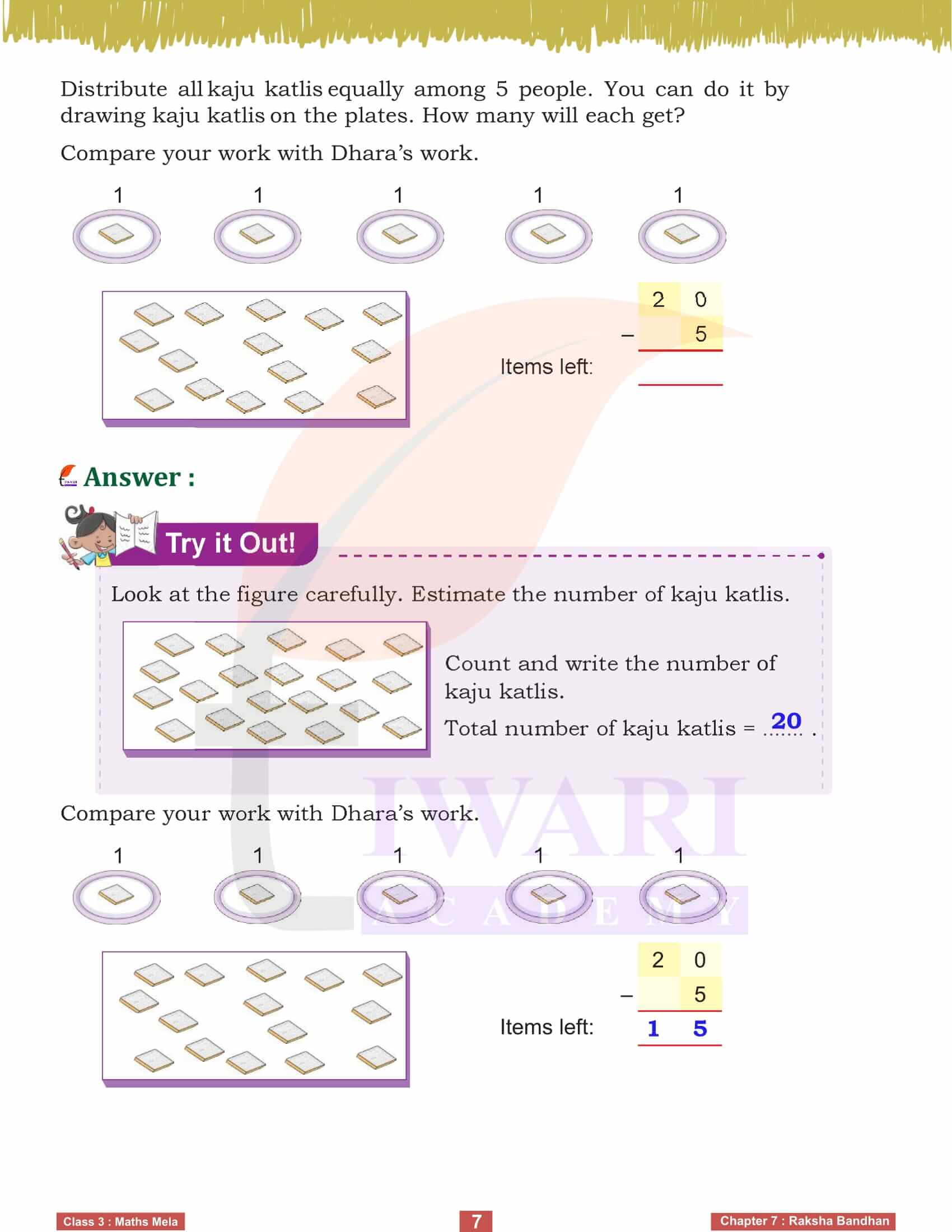 Class 3 Maths Mela Chapter 7 Exercises