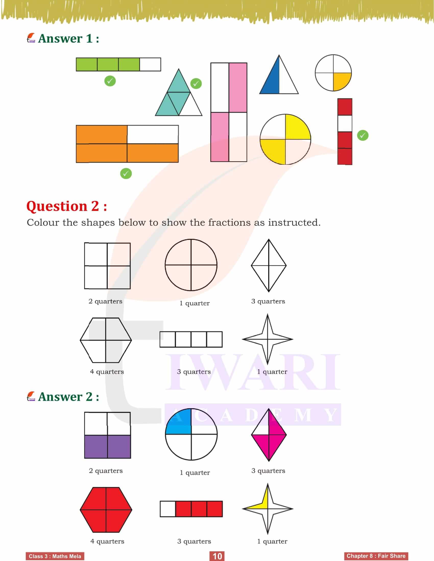 Class 3 Maths Mela Chapter 8 Exercises