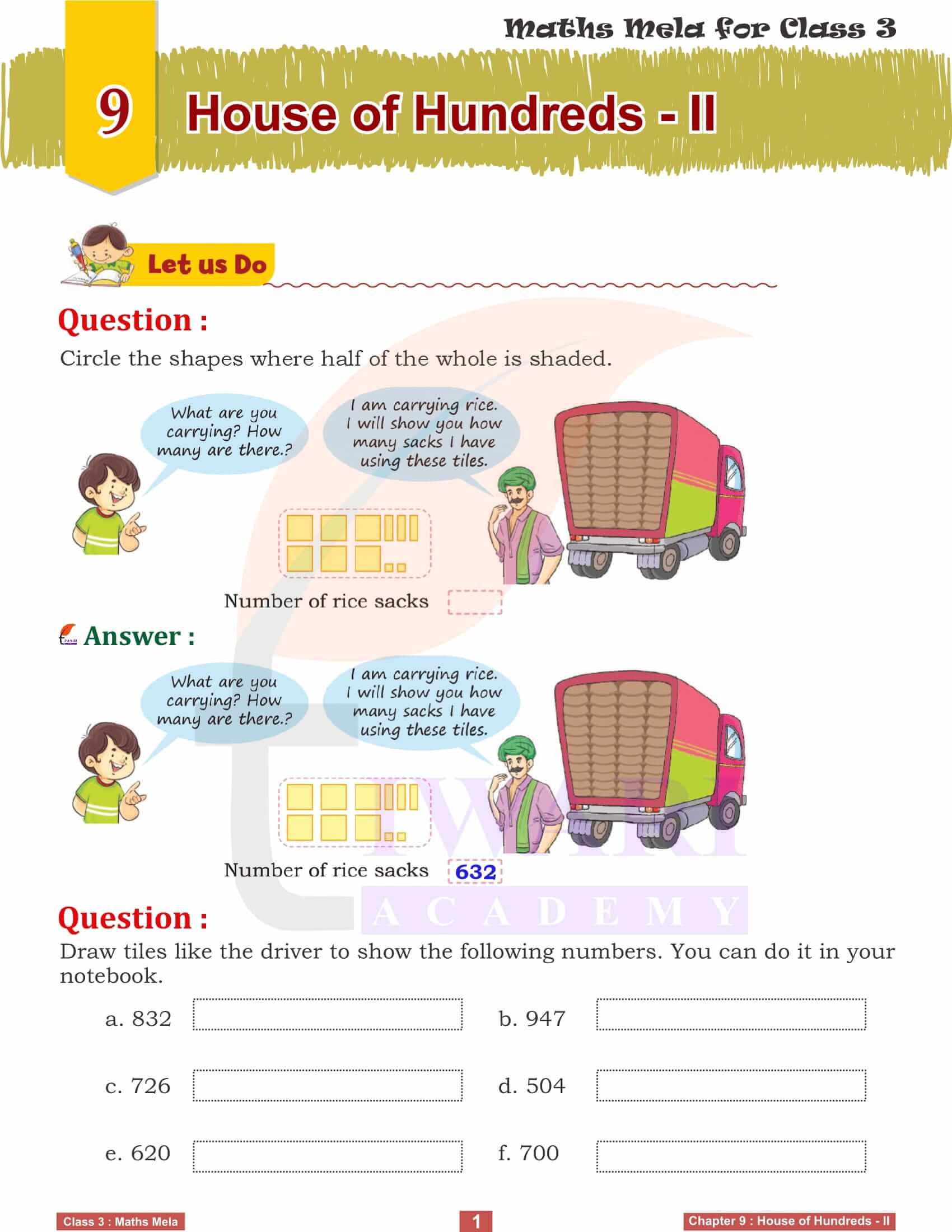 NCERT Solutions for Class 3 Maths Mela Chapter 9