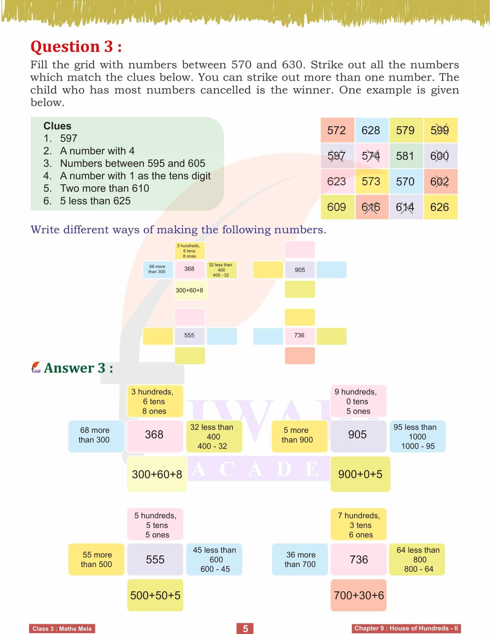 NCERT Solutions for Class 3 Maths Mela Chapter 9 Solutions