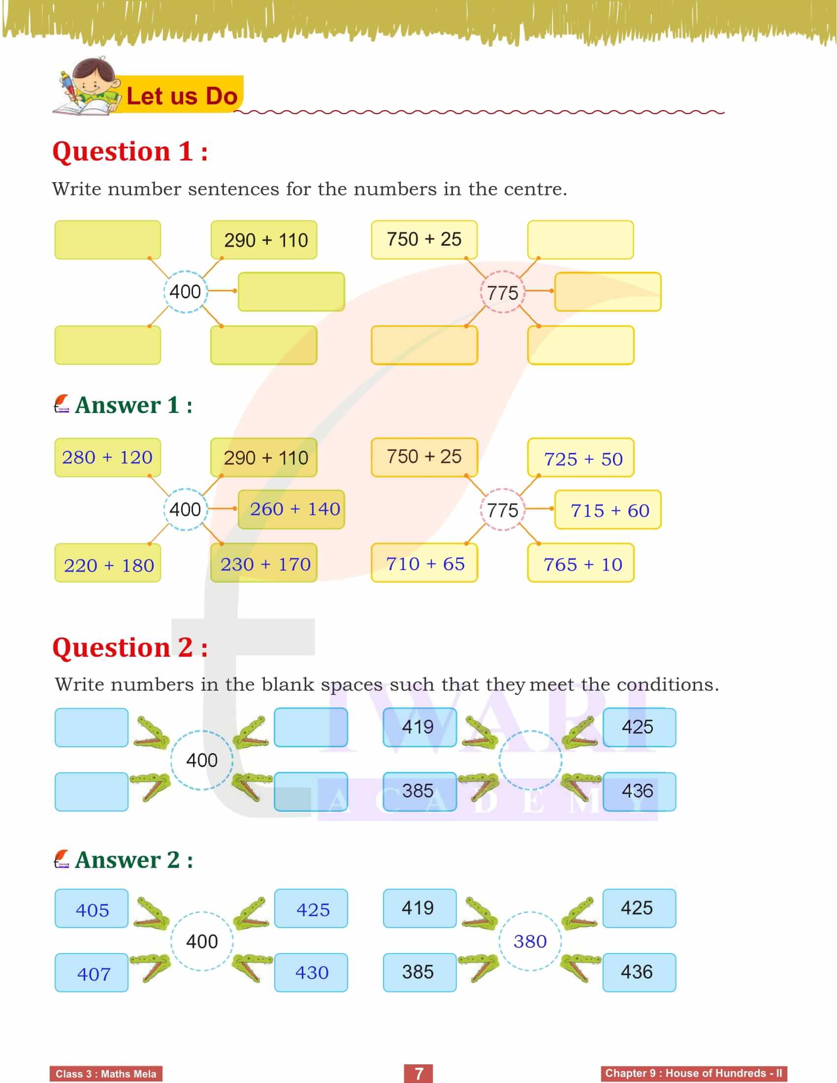 NCERT Solutions for Class 3 Maths Mela Chapter 9 Guide in English